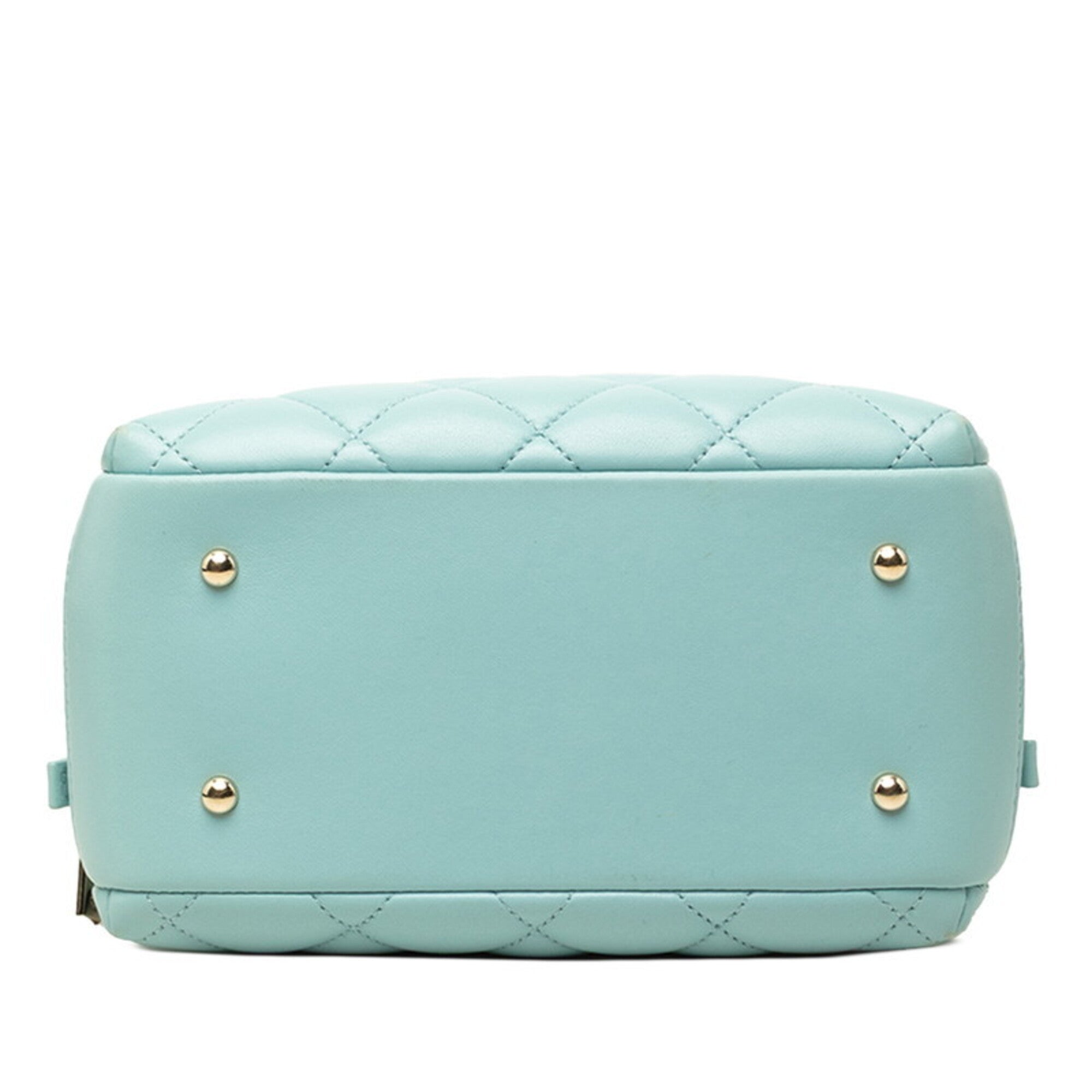 Chanel Matelasse Light Blue Leather Handbag Shoulder Bag (Pre-Owned)