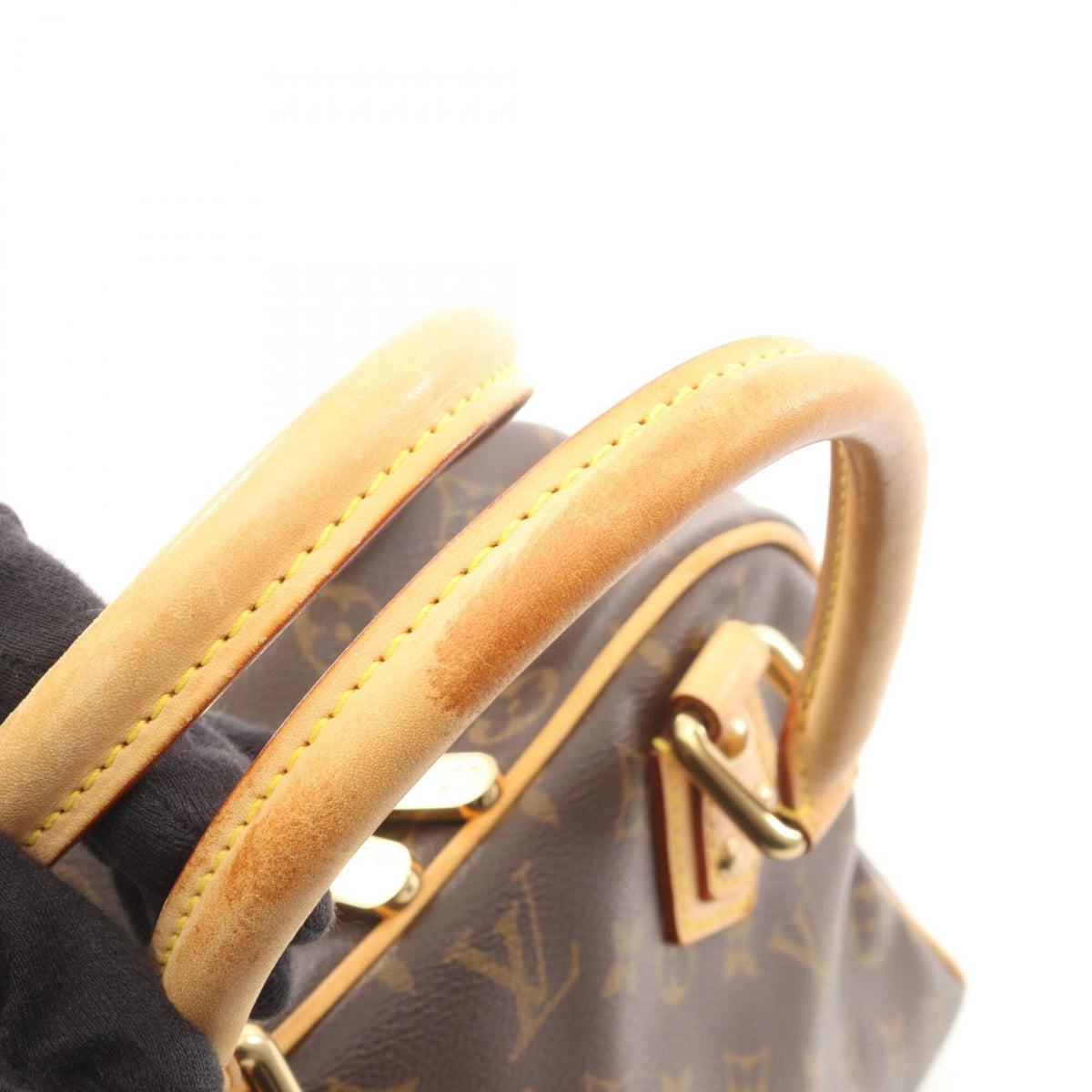 Louis Vuitton Brown Pvc Leather Handbag (Pre-Owned)
