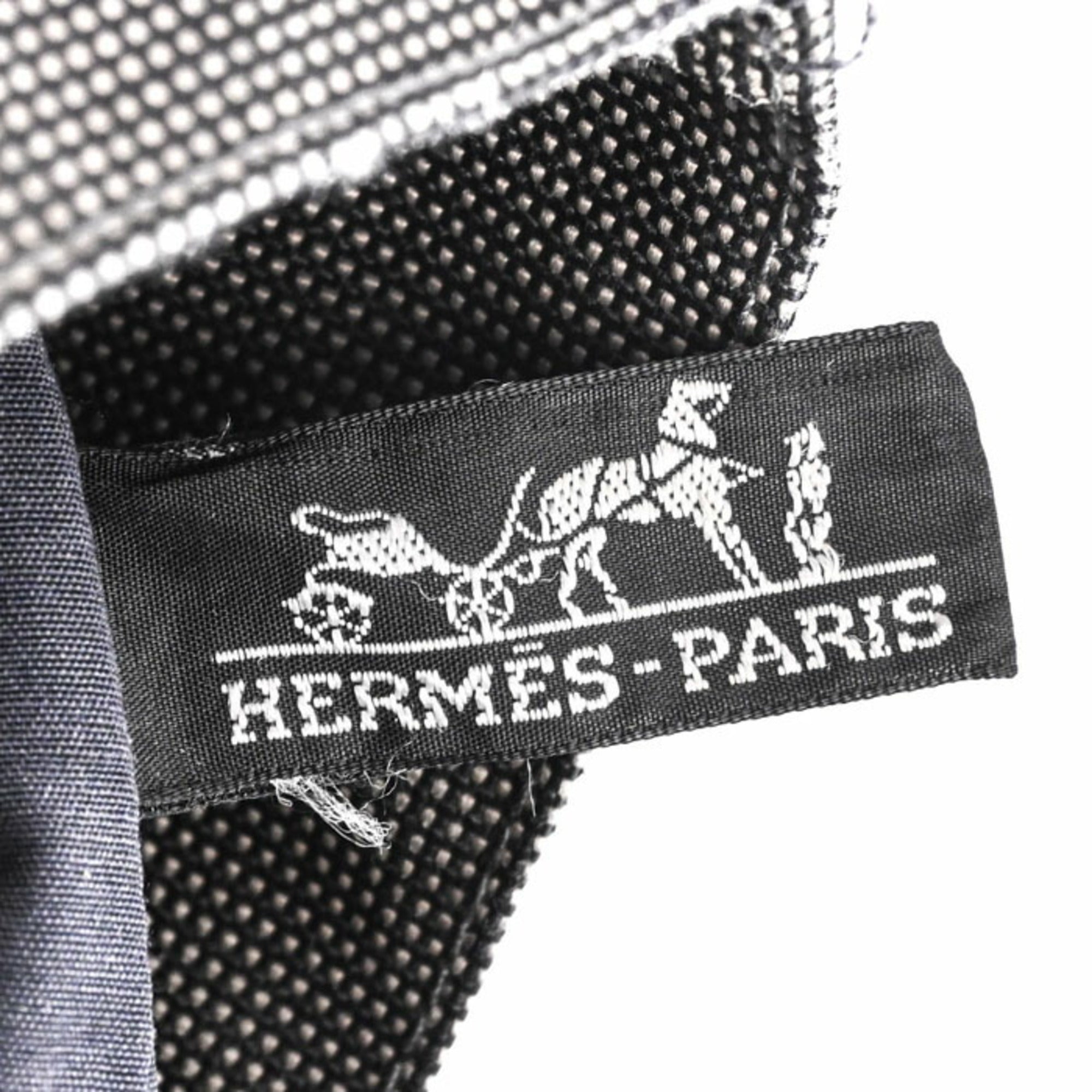 Hermes Gray Canvas Tote Bag (Pre-Owned)