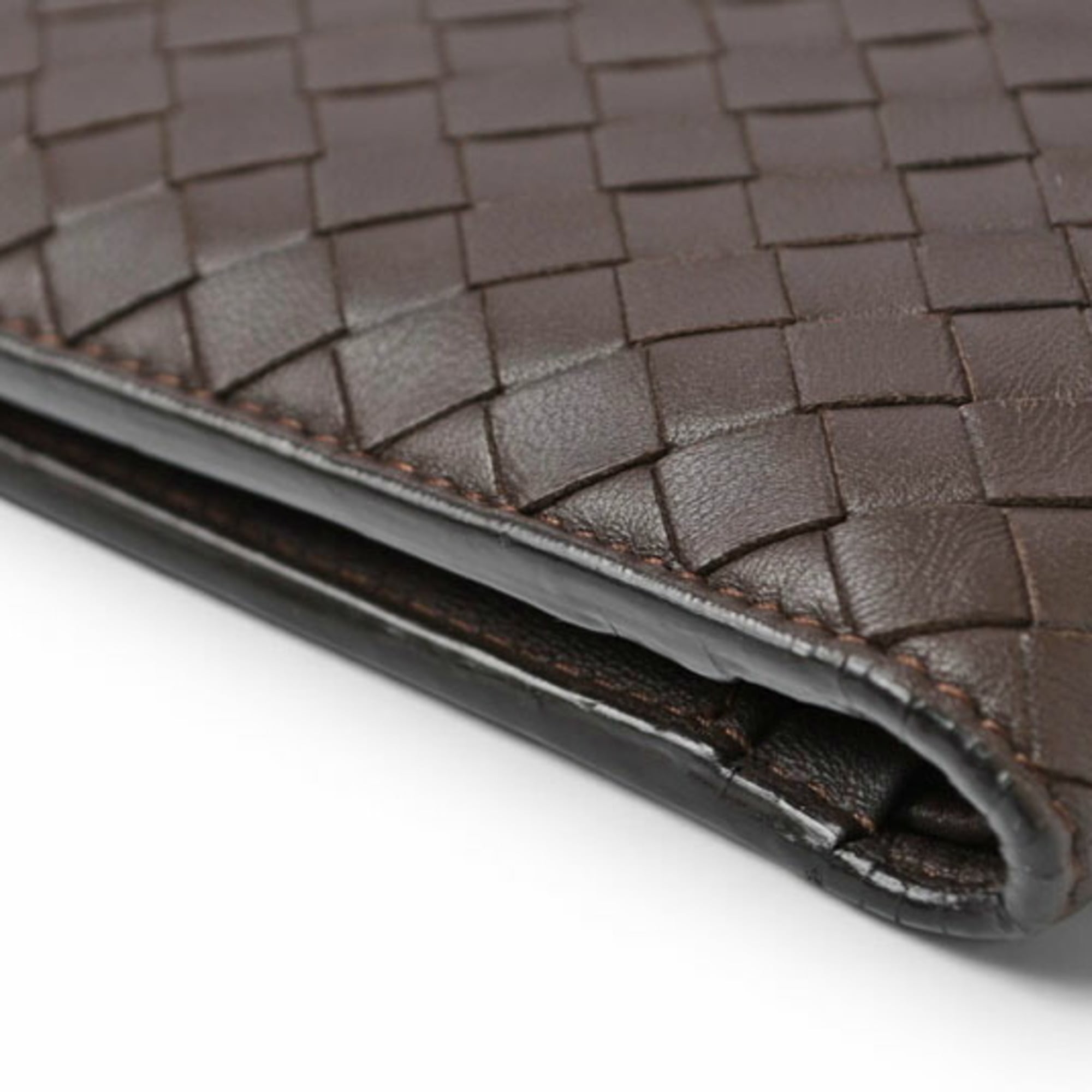 Bottega Veneta Intrecciato Dark Brown Wallet (Bi-Fold) (Pre-Owned)