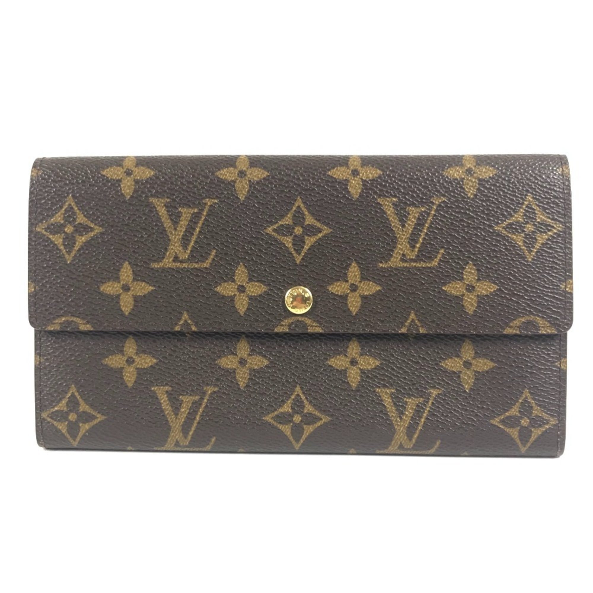 Louis Vuitton Monogram Brown Monogram Long Wallet (Bi-Fold) (Pre-Owned)