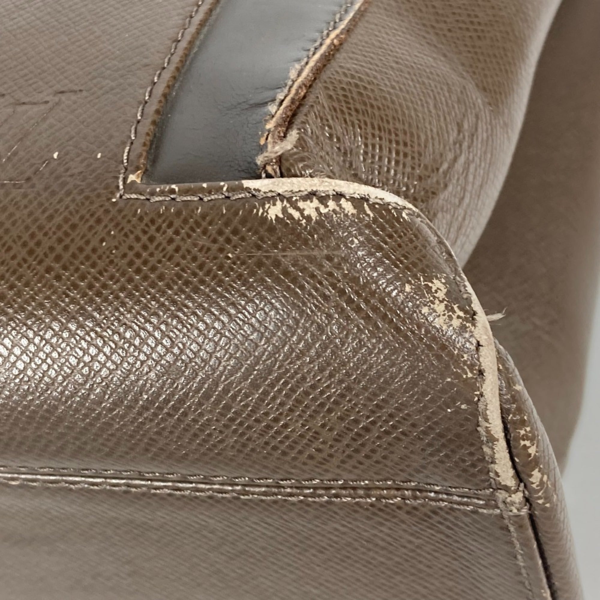 Louis Vuitton Brown Taiga Leather Handbag Tote Bag (Pre-Owned)