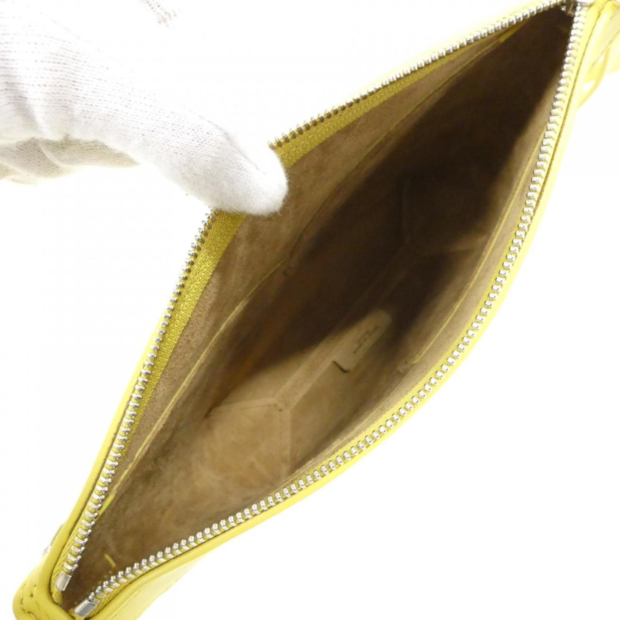 Loewe Yellow Leather Handbag Pouch (Pre-Owned)