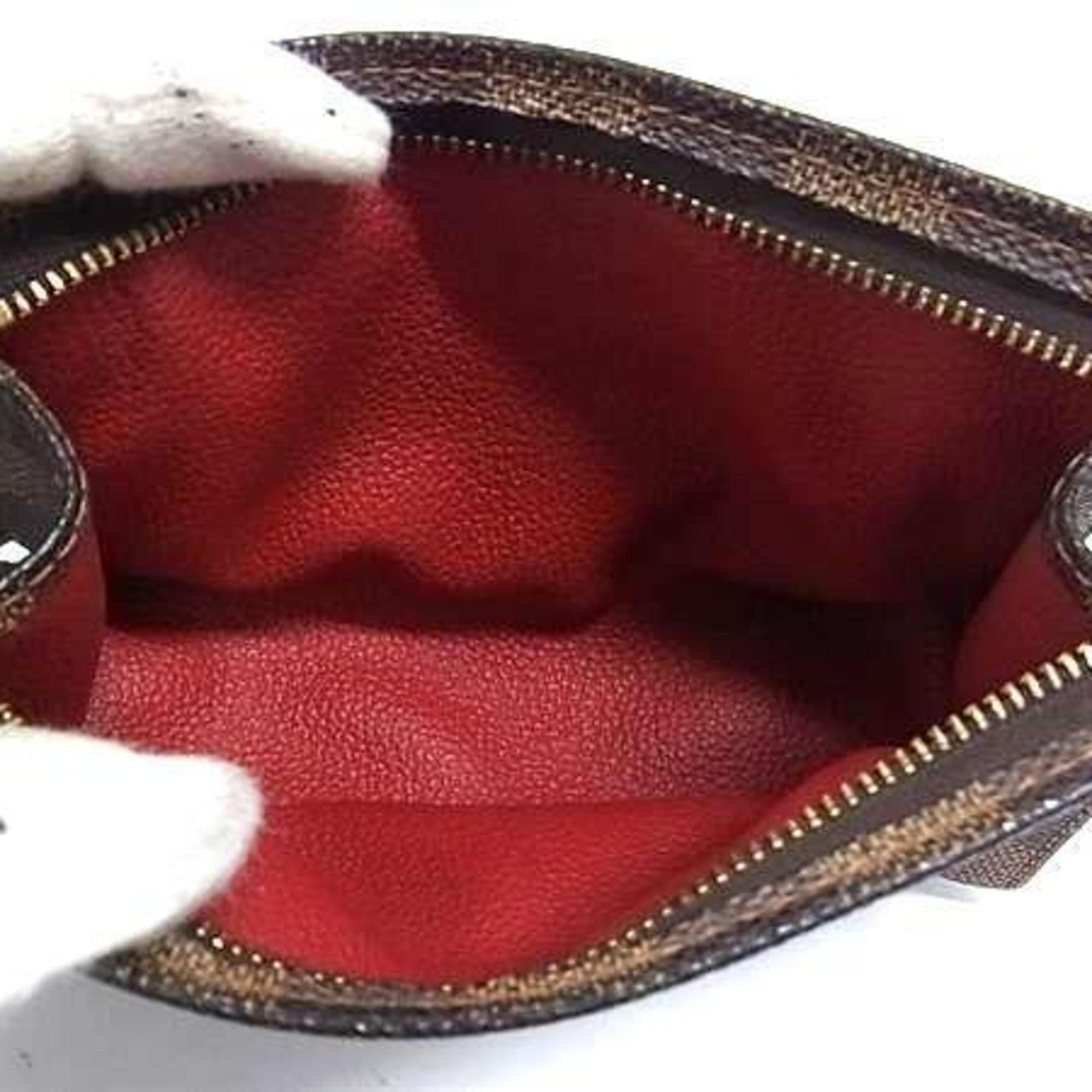 Louis Vuitton Damier Brown Damier Canvas Ebene Pouch (Pre-Owned)