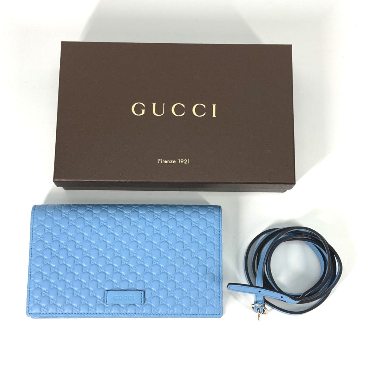 Gucci Blue Leather Shoulder Bag (Pre-Owned)