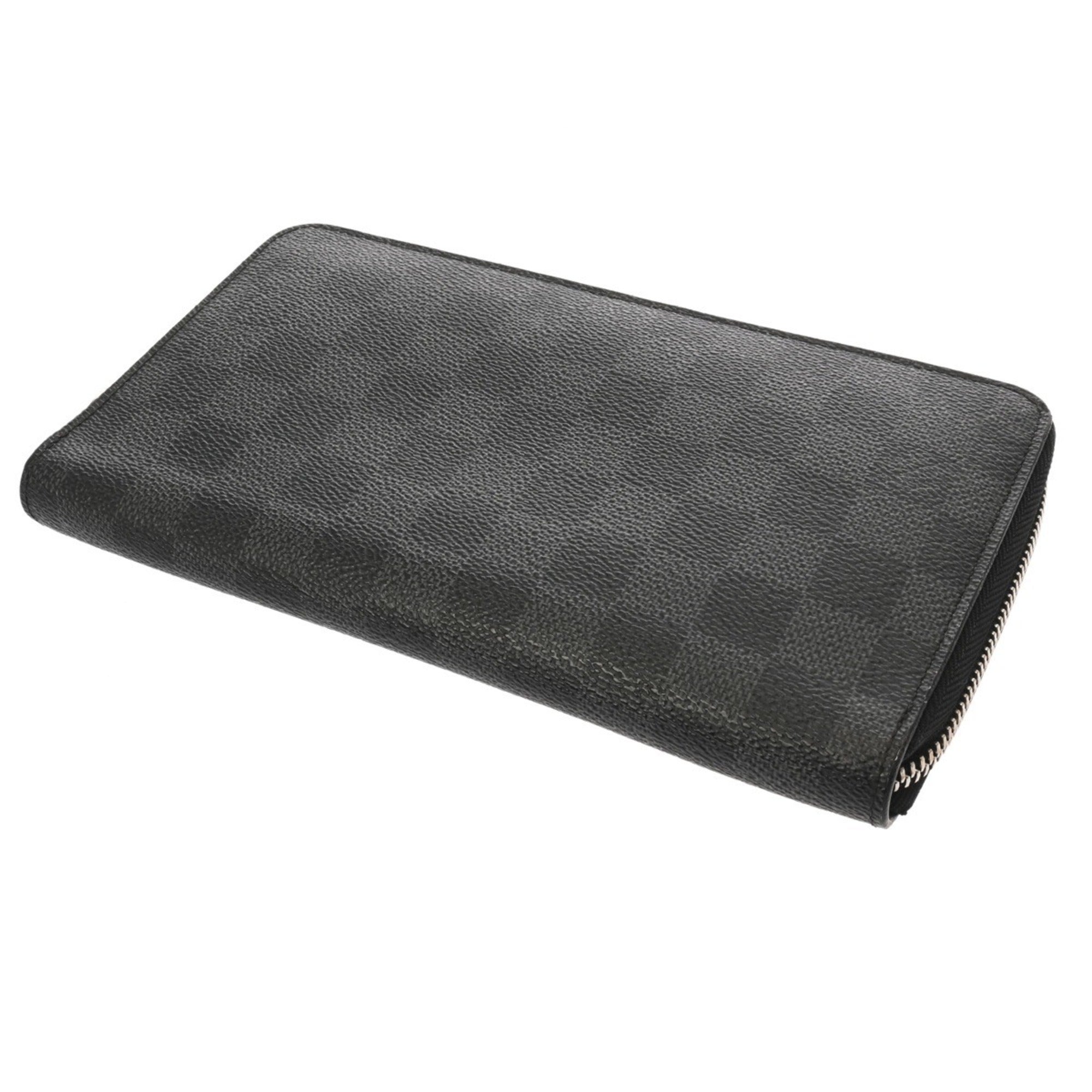 Louis Vuitton Black Gray Damier Graphite Long Wallet (Bi-Fold) (Pre-Owned)