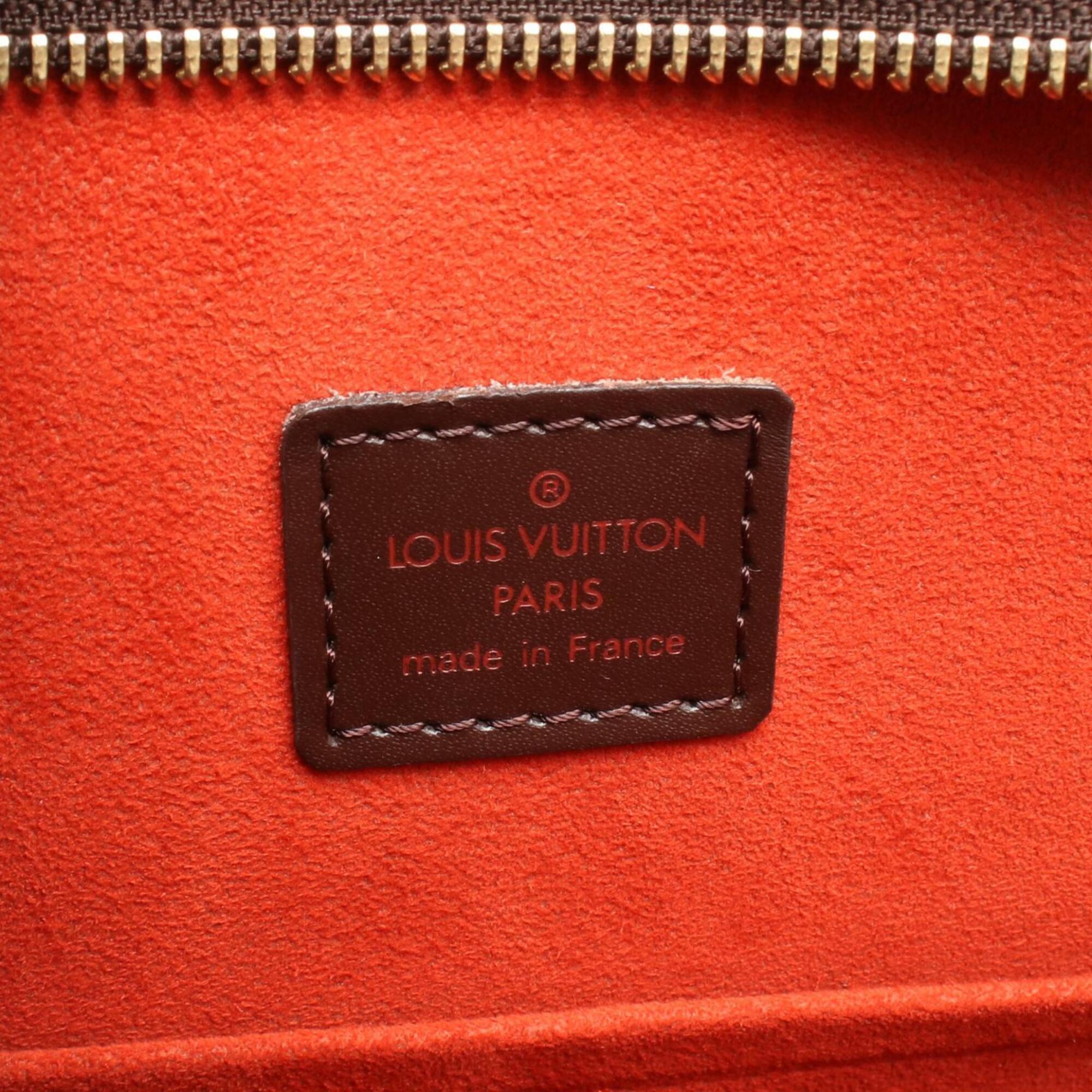 Louis Vuitton Brown Ebene Coated Canvas Damier Canvas Leather Handbag Tote Bag (Pre-Owned)