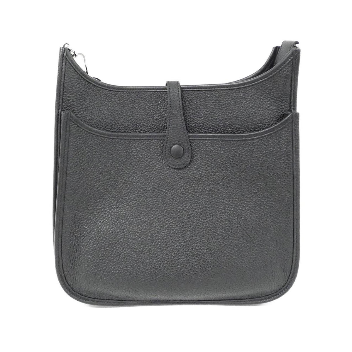Hermes Black Taurillon Clemence Leather Shoulder Bag (Pre-Owned)