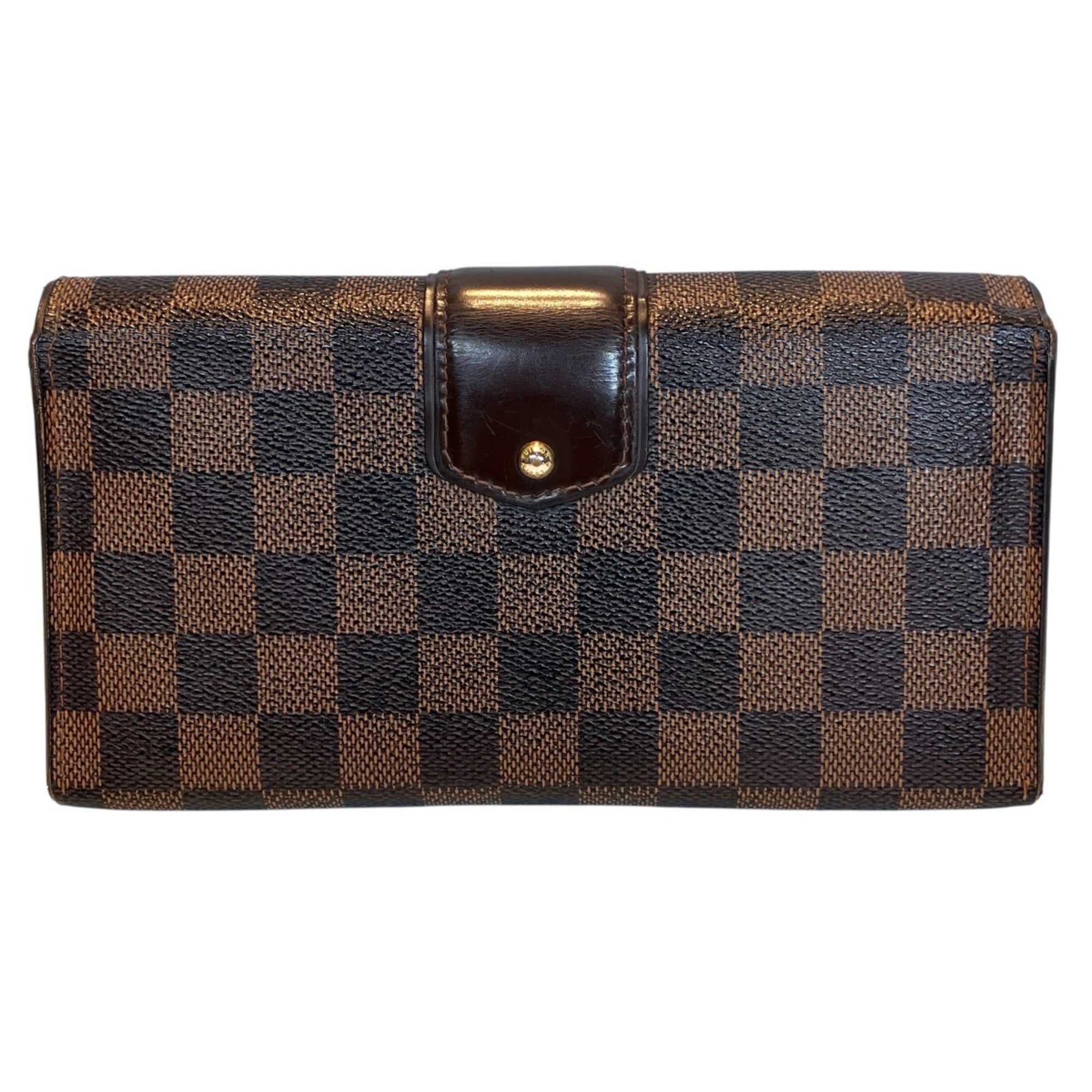 Louis Vuitton Brown Galle Damier Canvas Long Wallet (Bi-Fold) (Pre-Owned)