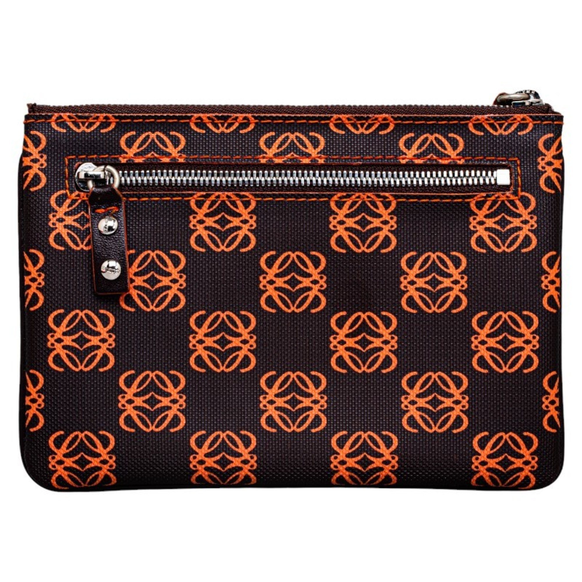 Loewe Black Orange Pvc Leather Pouch (Pre-Owned)