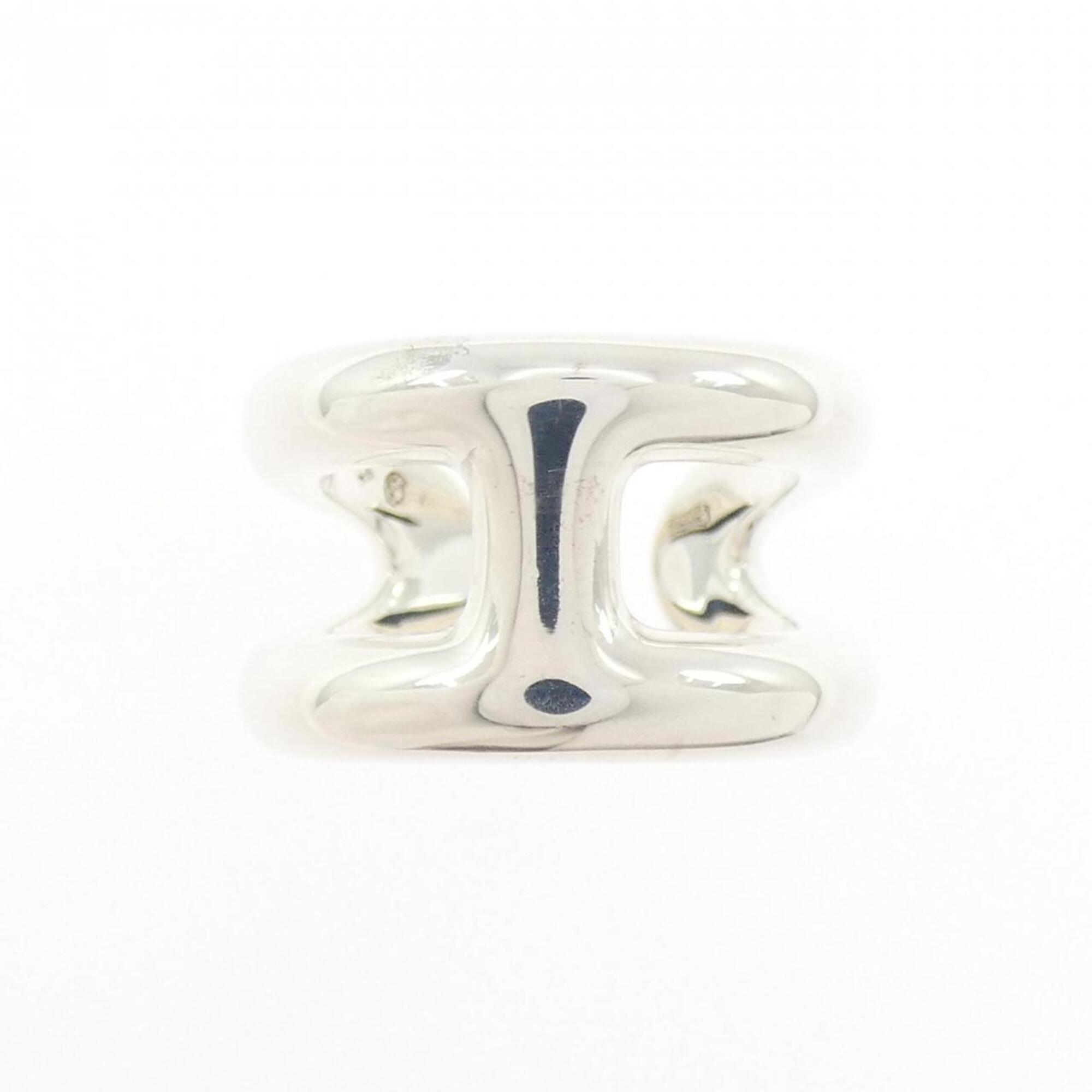 Hermes Silver 925 Band Ring (Pre-Owned)