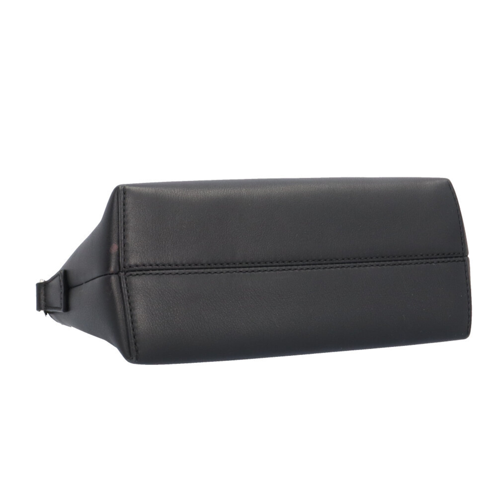 Fendi Black Brown Leather Shoulder Bag (Pre-Owned)