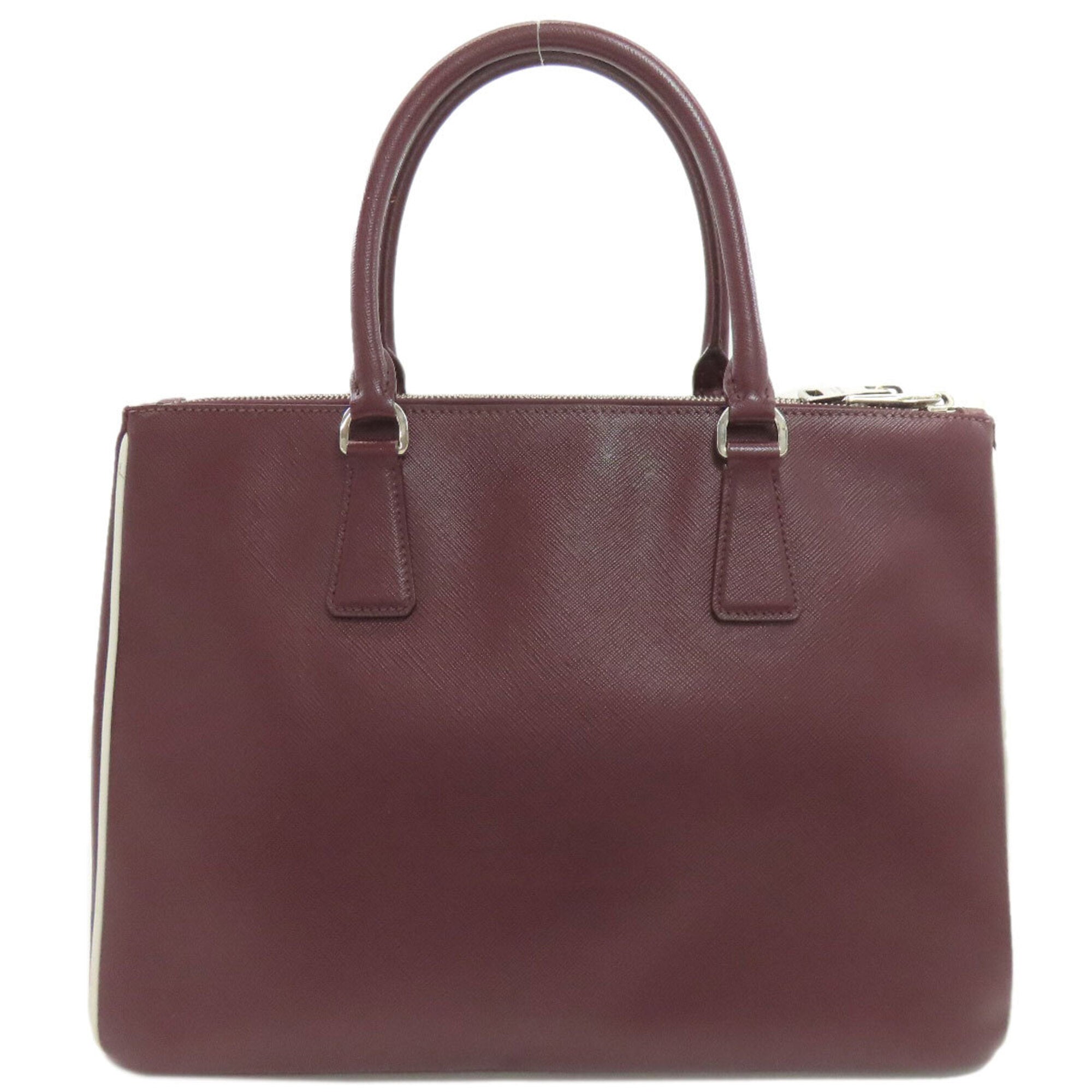 Prada Bordeaux Leather Tote Bag (Pre-Owned)