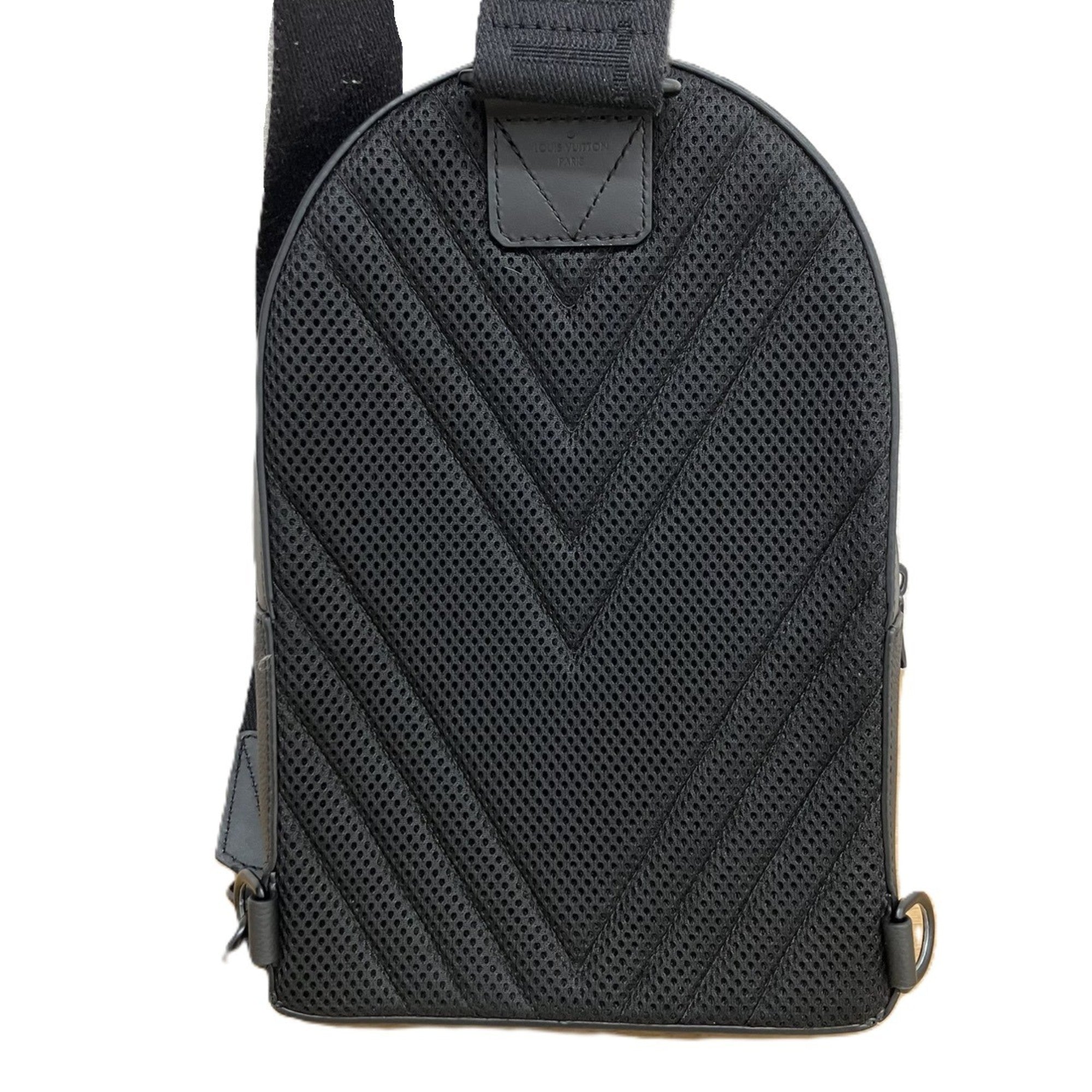 Louis Vuitton Black Leather Sling Bag (Pre-Owned)
