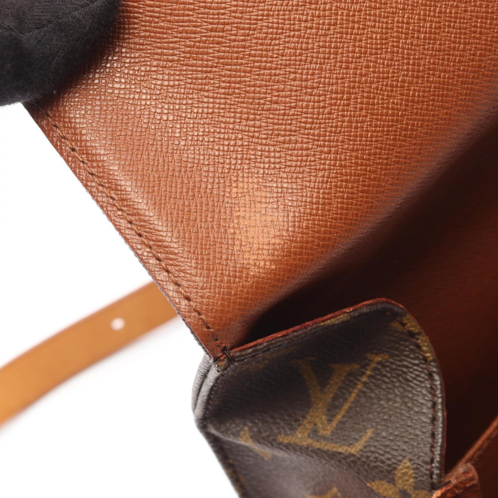 Louis Vuitton Brown Monogram Coated Canvas Leather Shoulder Bag (Pre-Owned)