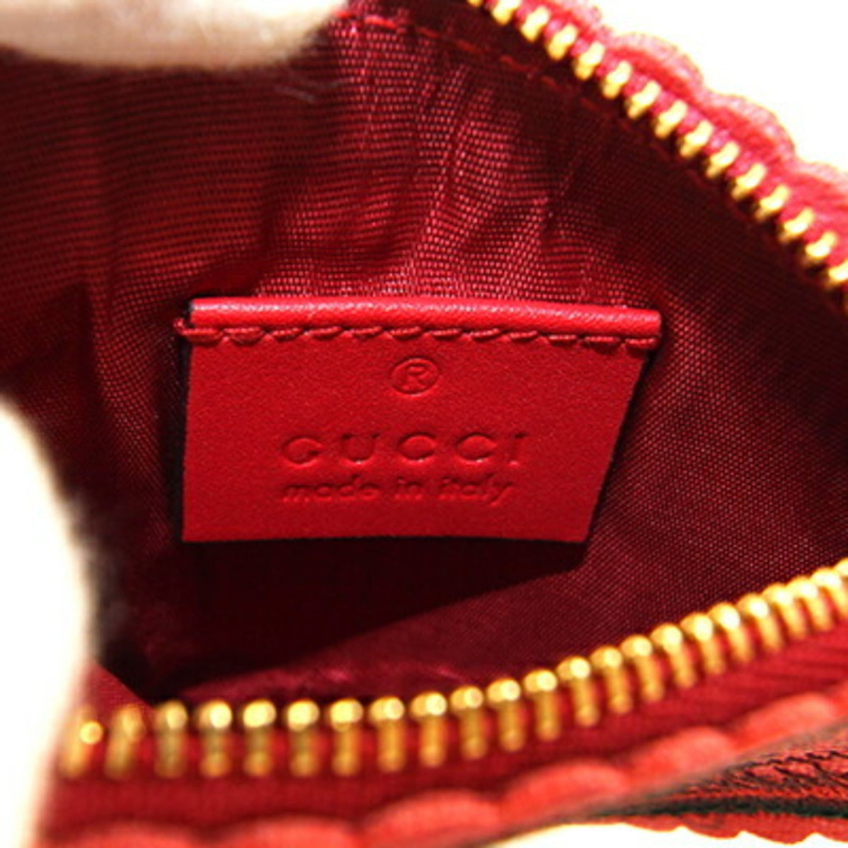 Gucci Gg Supreme Red Color Pvc Leather Coin Purse/Coin Case (Pre-Owned)
