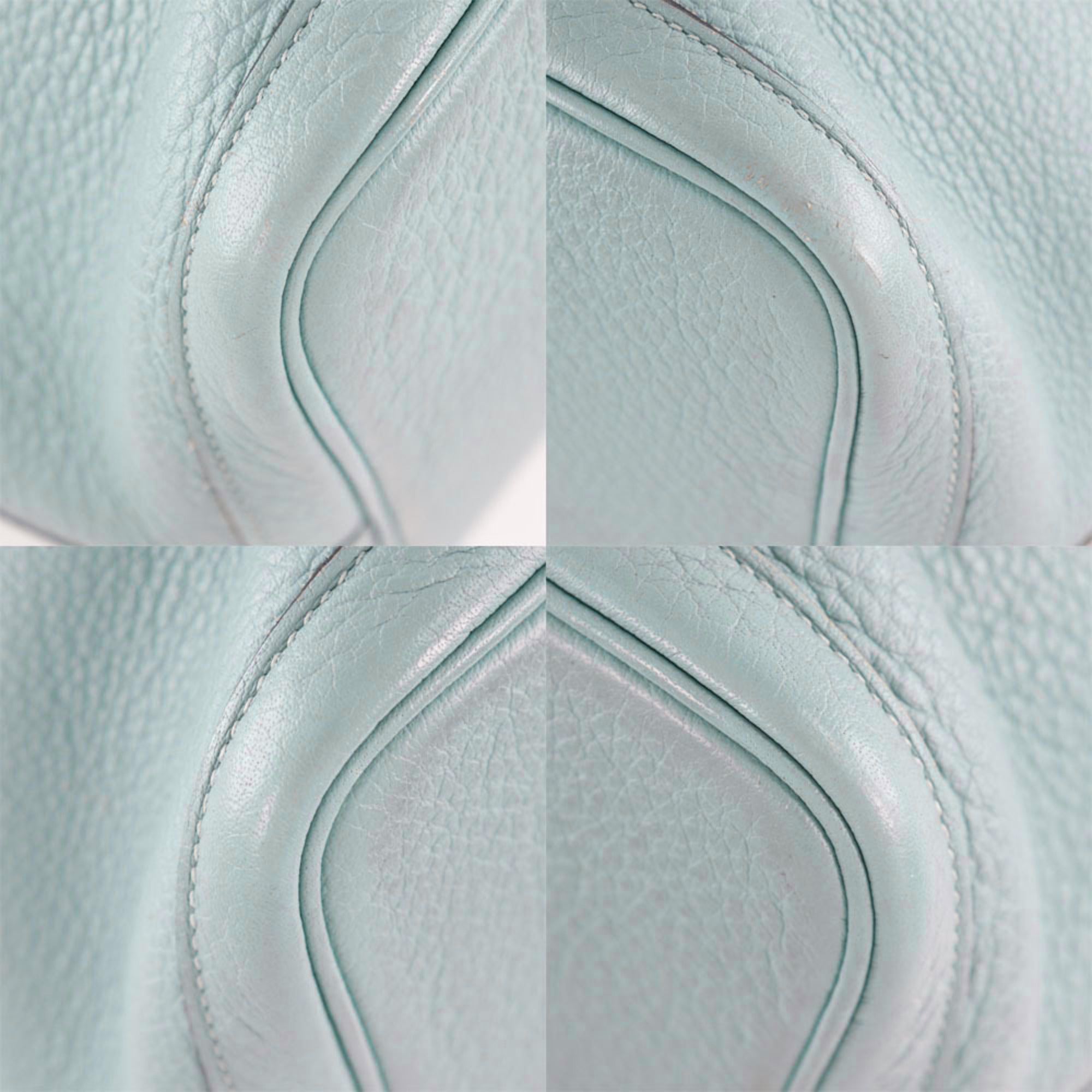 Hermes Garden Blue Lin Light Blue Negonda Leather Tote Bag (Pre-Owned)