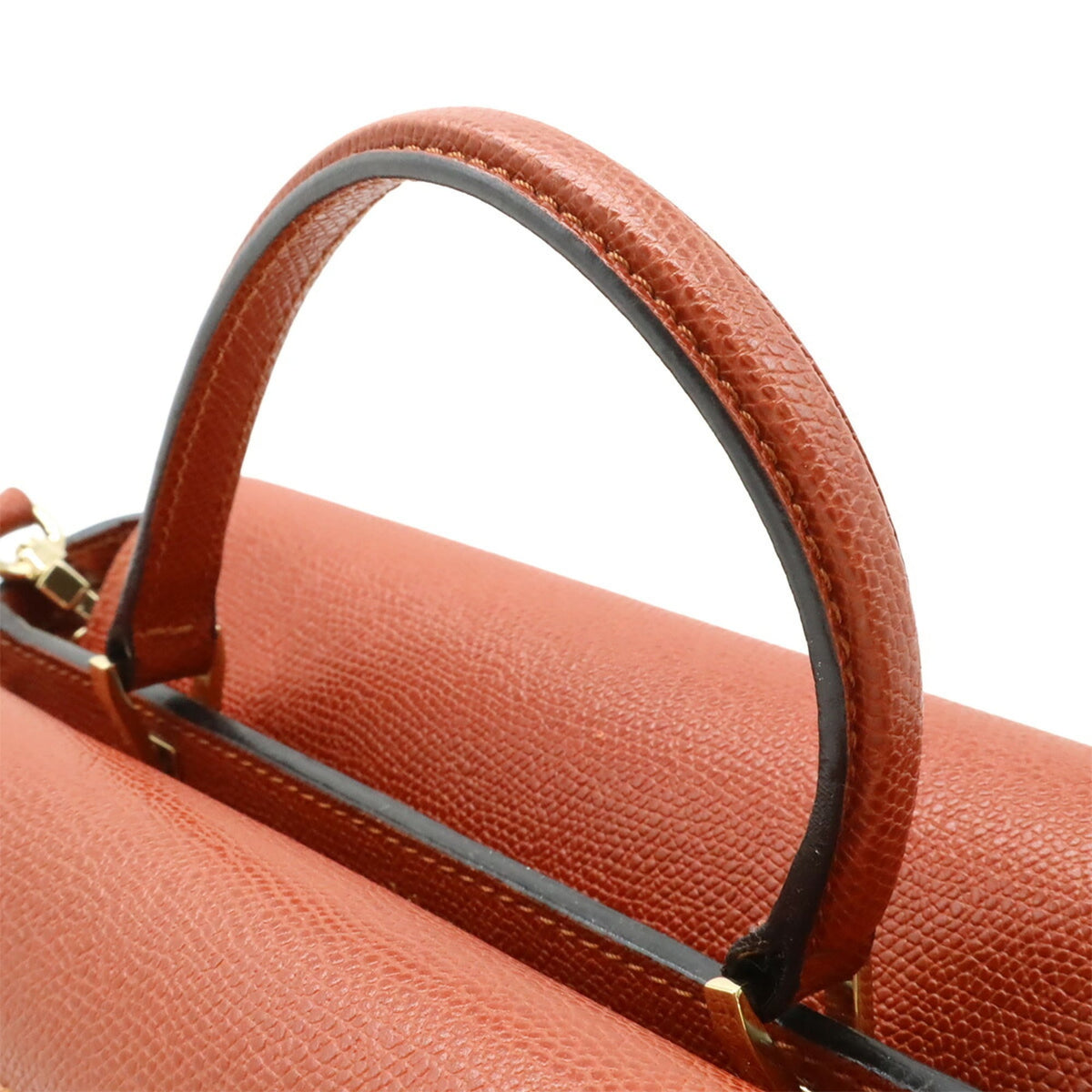 Valextra Red Color Leather Handbag Shoulder Bag (Pre-Owned)