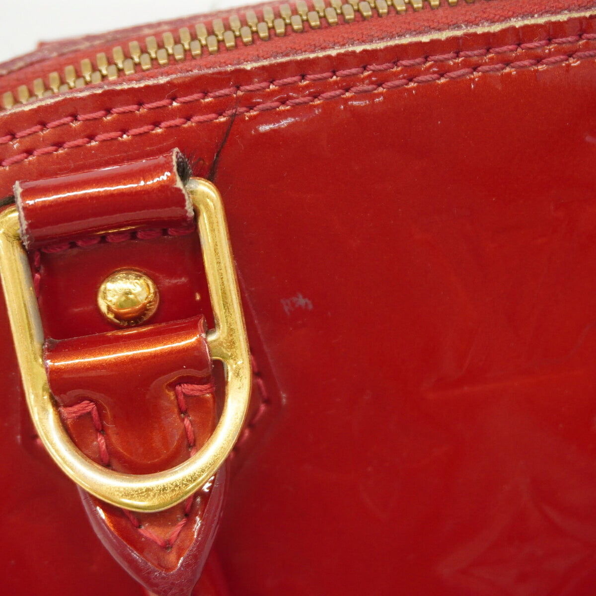 Louis Vuitton Rouge Grenadine Handbag (Pre-Owned)
