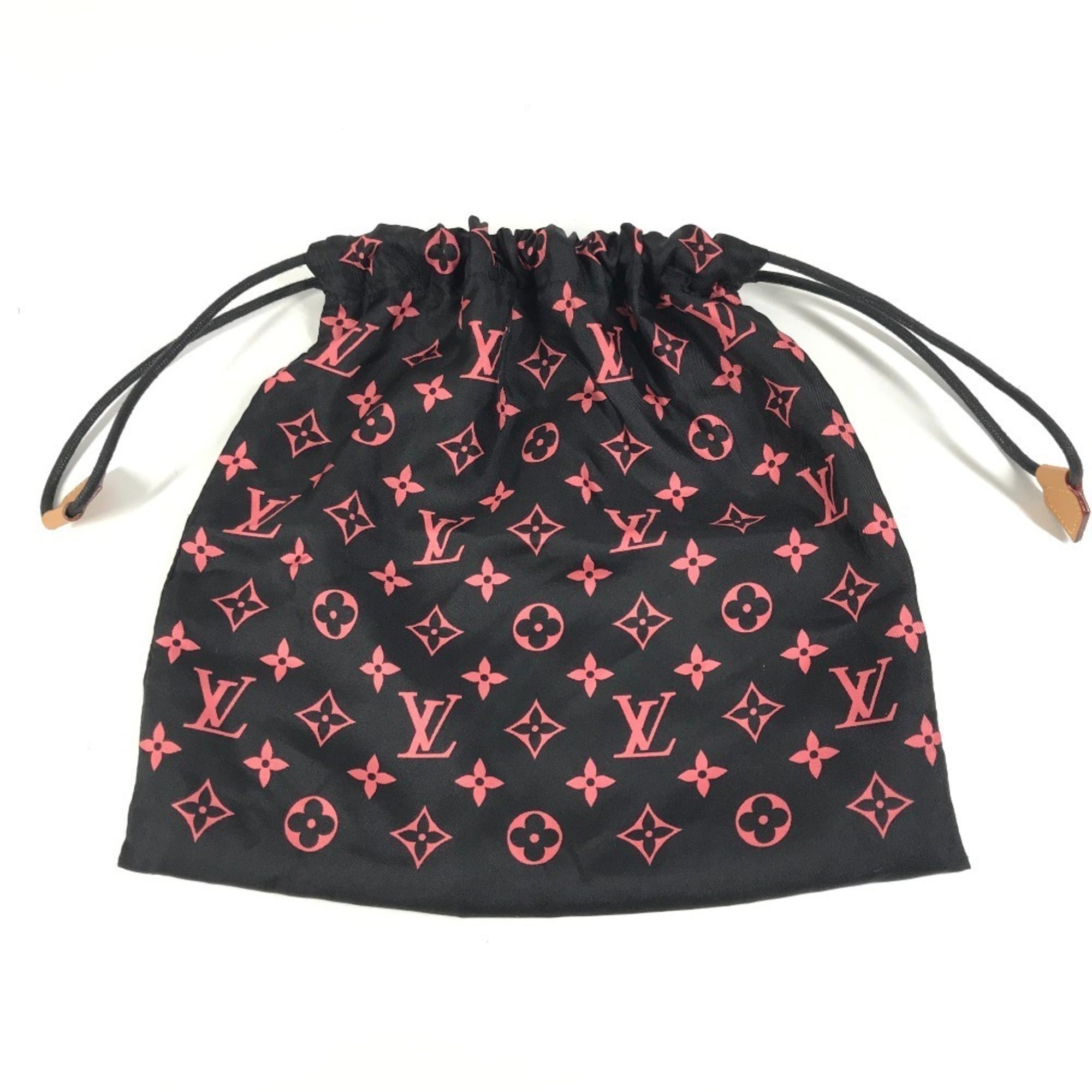 Louis Vuitton Black Pink Silk Handbag Pouch (Pre-Owned)