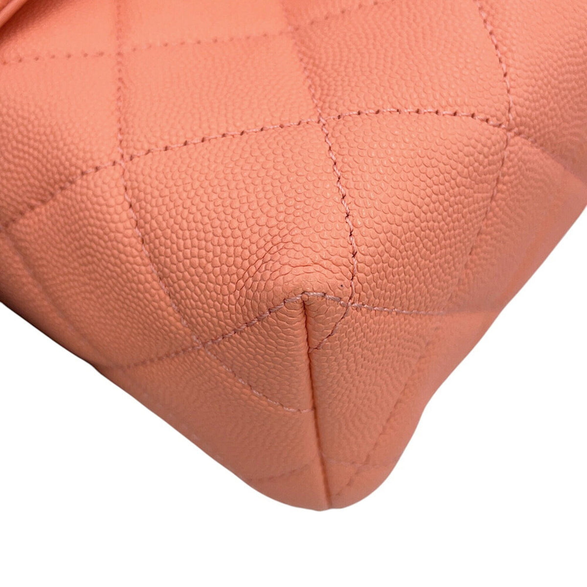 Chanel Matelasse Salmon Pink Grained Calfskin Handbag Shoulder Bag (Pre-Owned)