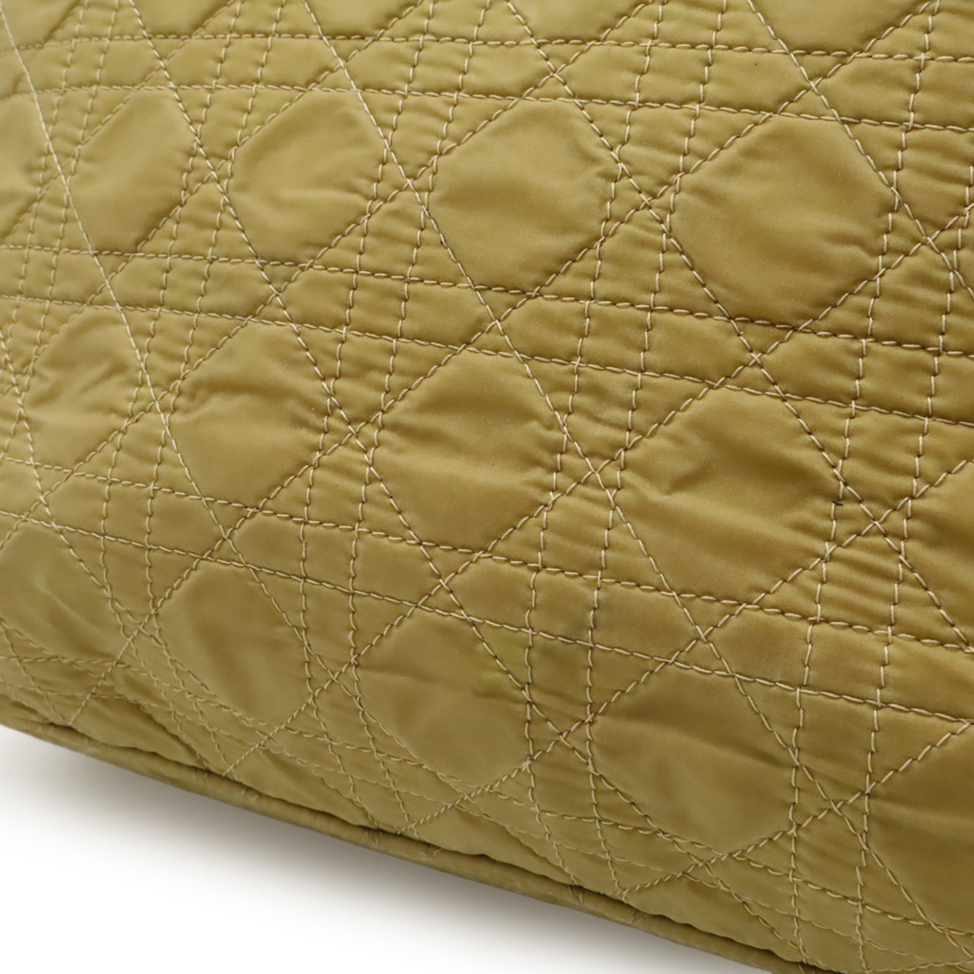 Christian Dior Beige Nylon Shoulder Bag Tote Bag (Pre-Owned)