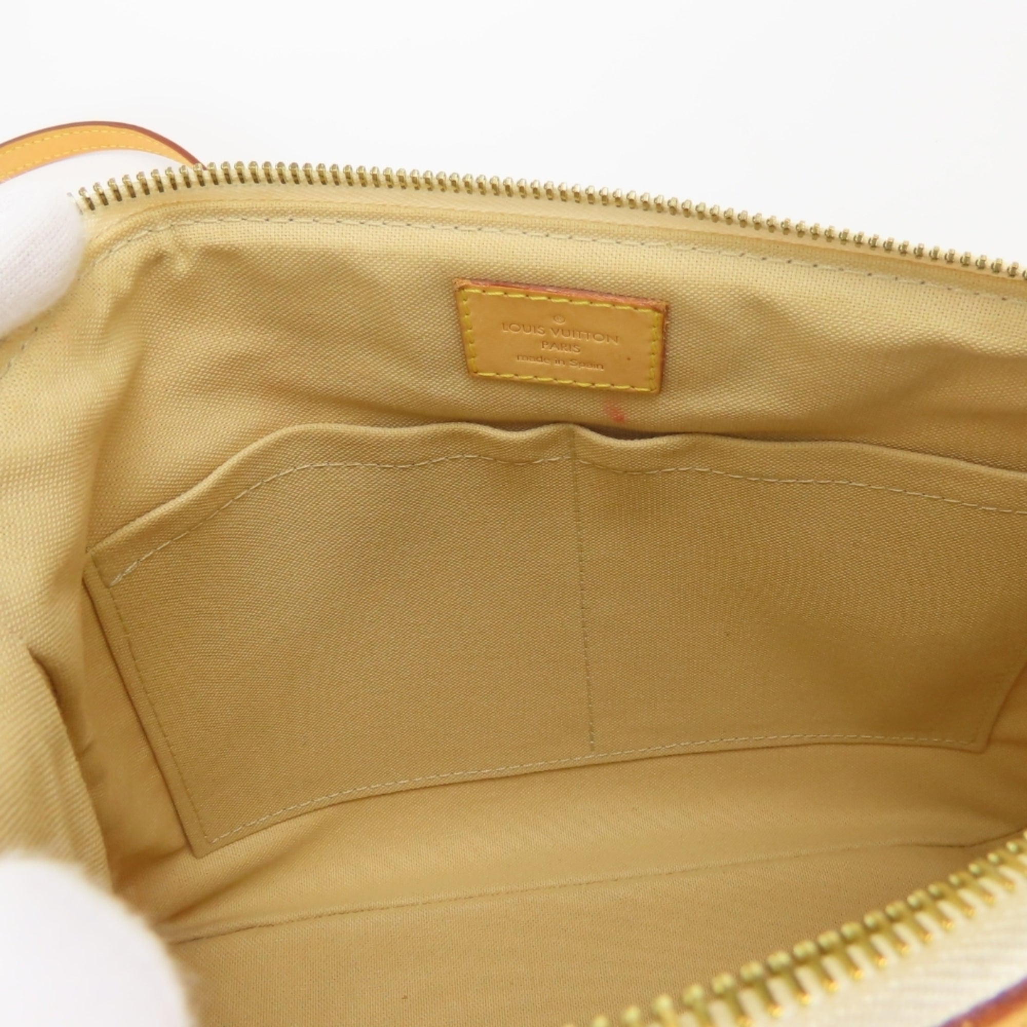 Louis Vuitton Damier Azur White Damier Azur Leather Shoulder Bag (Pre-Owned)
