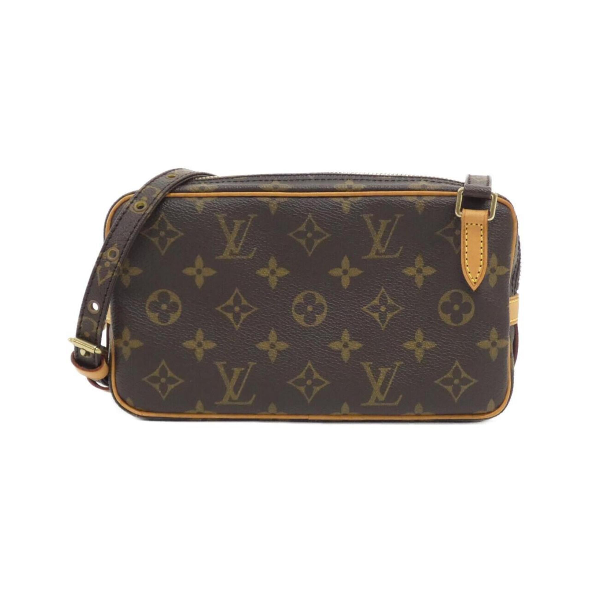 Louis Vuitton Marron Coated Canvas Shoulder Bag (Pre-Owned)