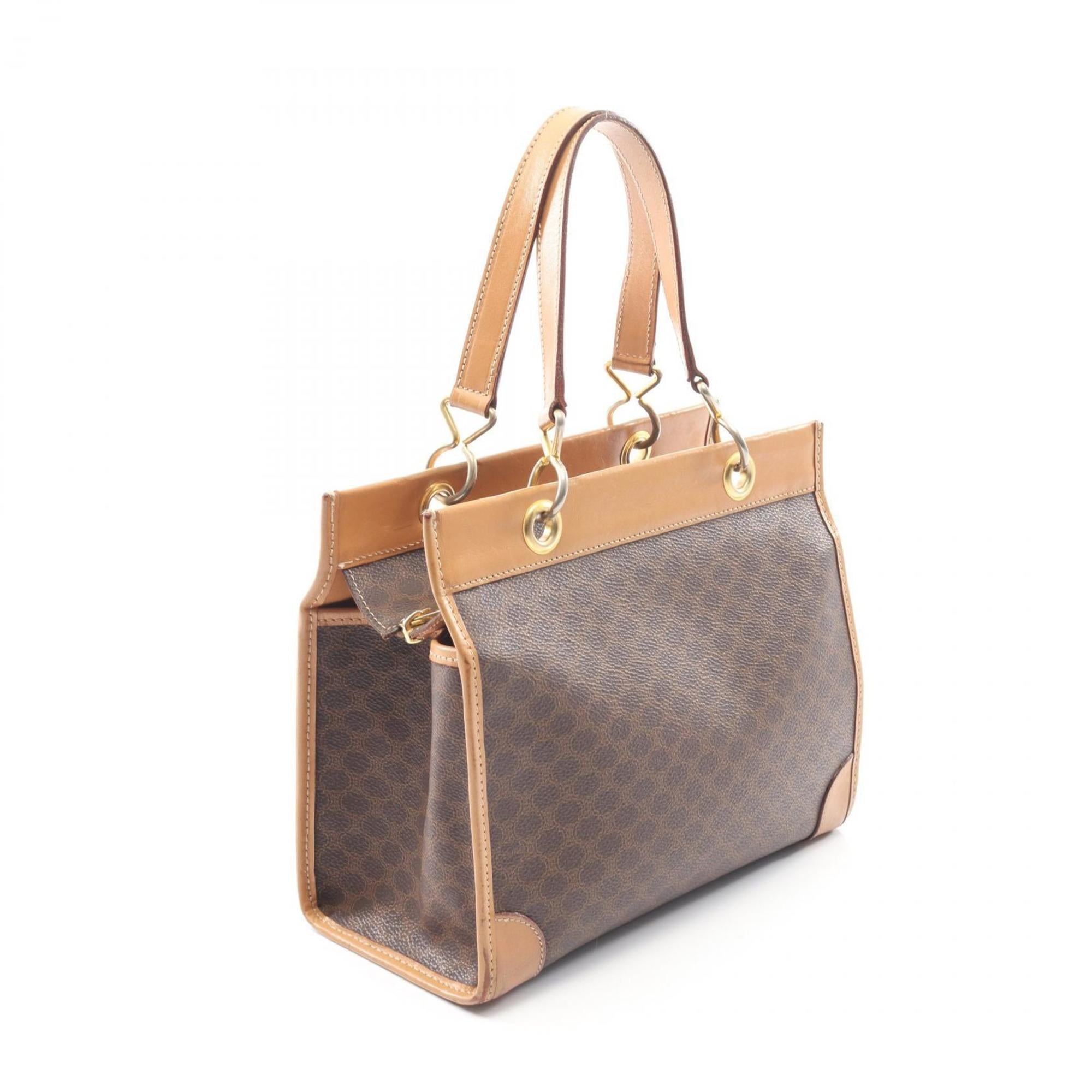 Celine Brown Coated Canvas Pvc Leather Handbag (Pre-Owned)