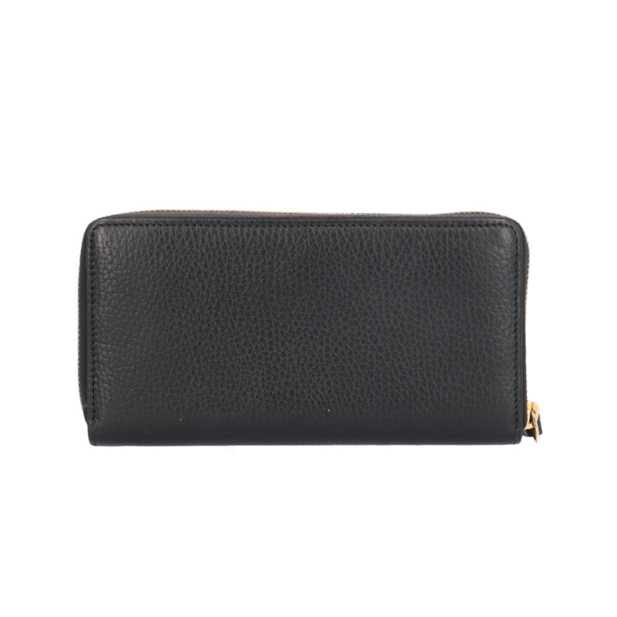 Gucci Black Leather Long Wallet (Bi-Fold) (Pre-Owned)