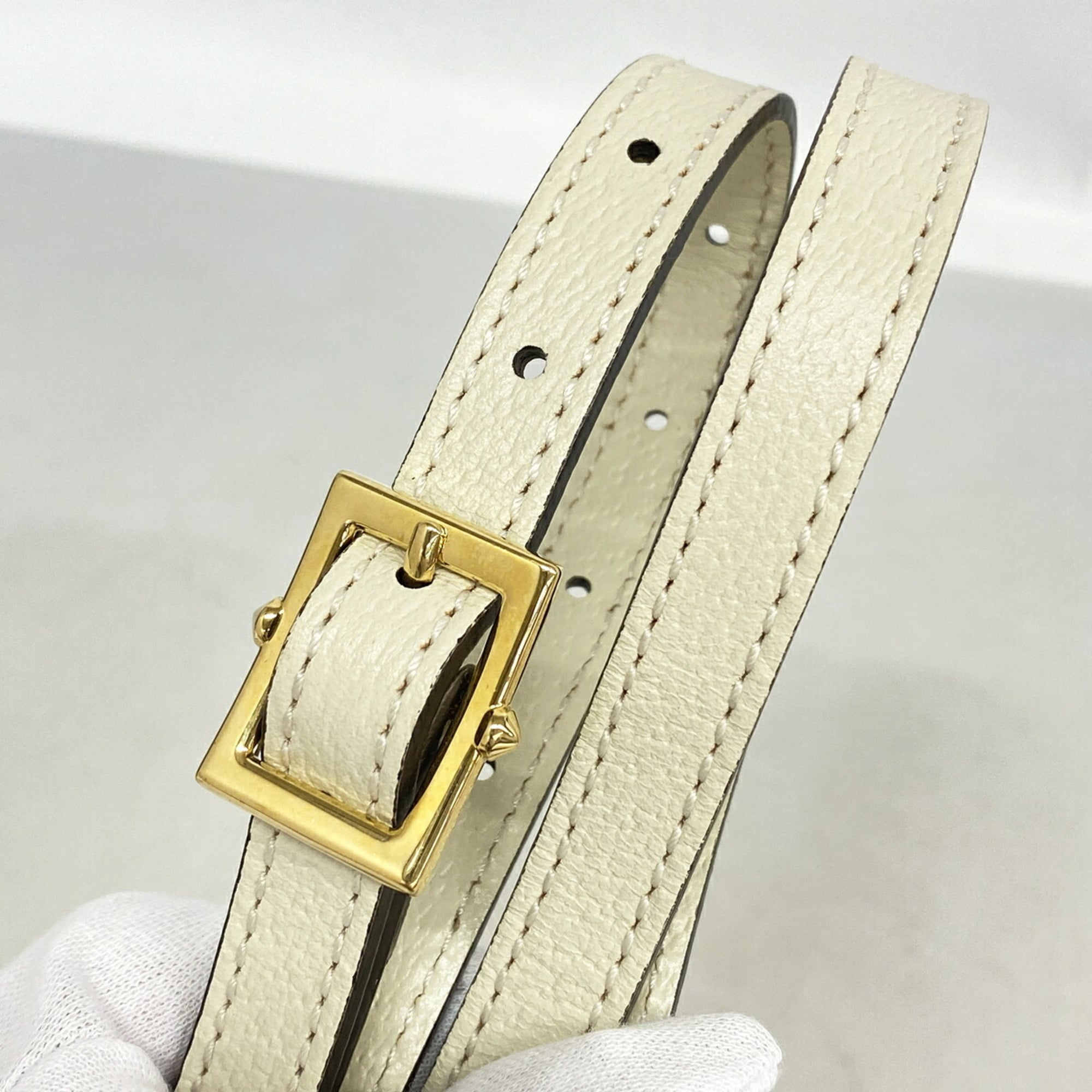 Gucci Ivory Leather Shoulder Bag (Pre-Owned)