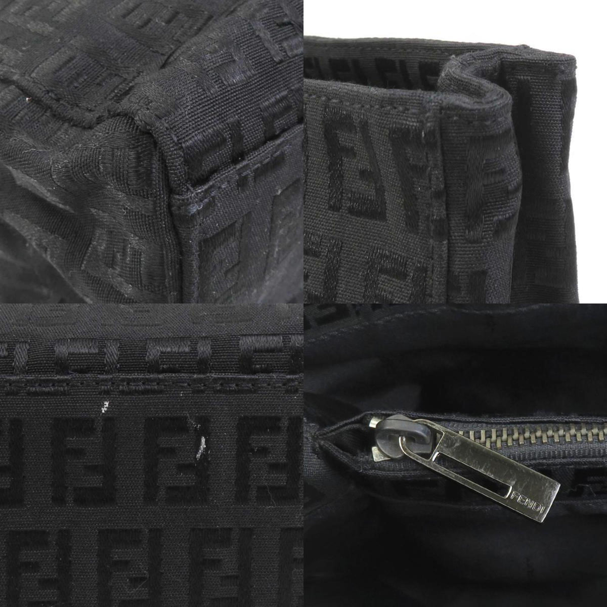Fendi Black Nylon Canvas Handbag (Pre-Owned)