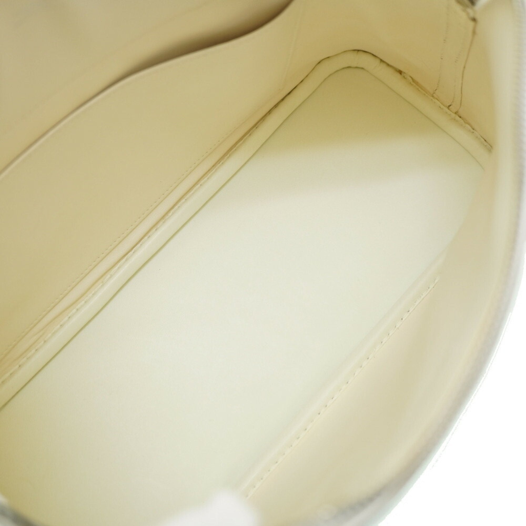 Hermes Bolide White Toile H Taurillon Clemence Leather Handbag (Pre-Owned)
