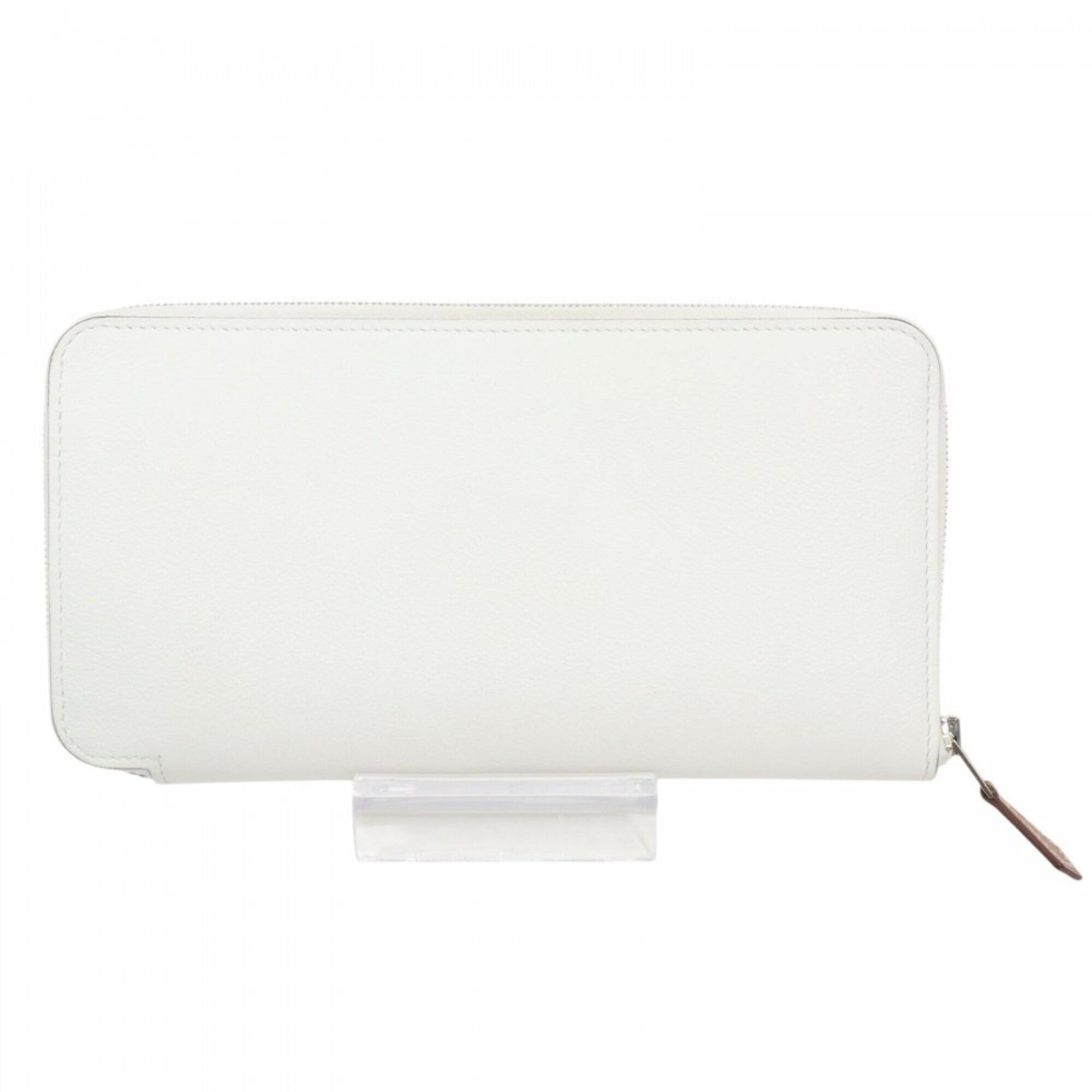Hermes White Leather Long Wallet (Bi-Fold) (Pre-Owned)