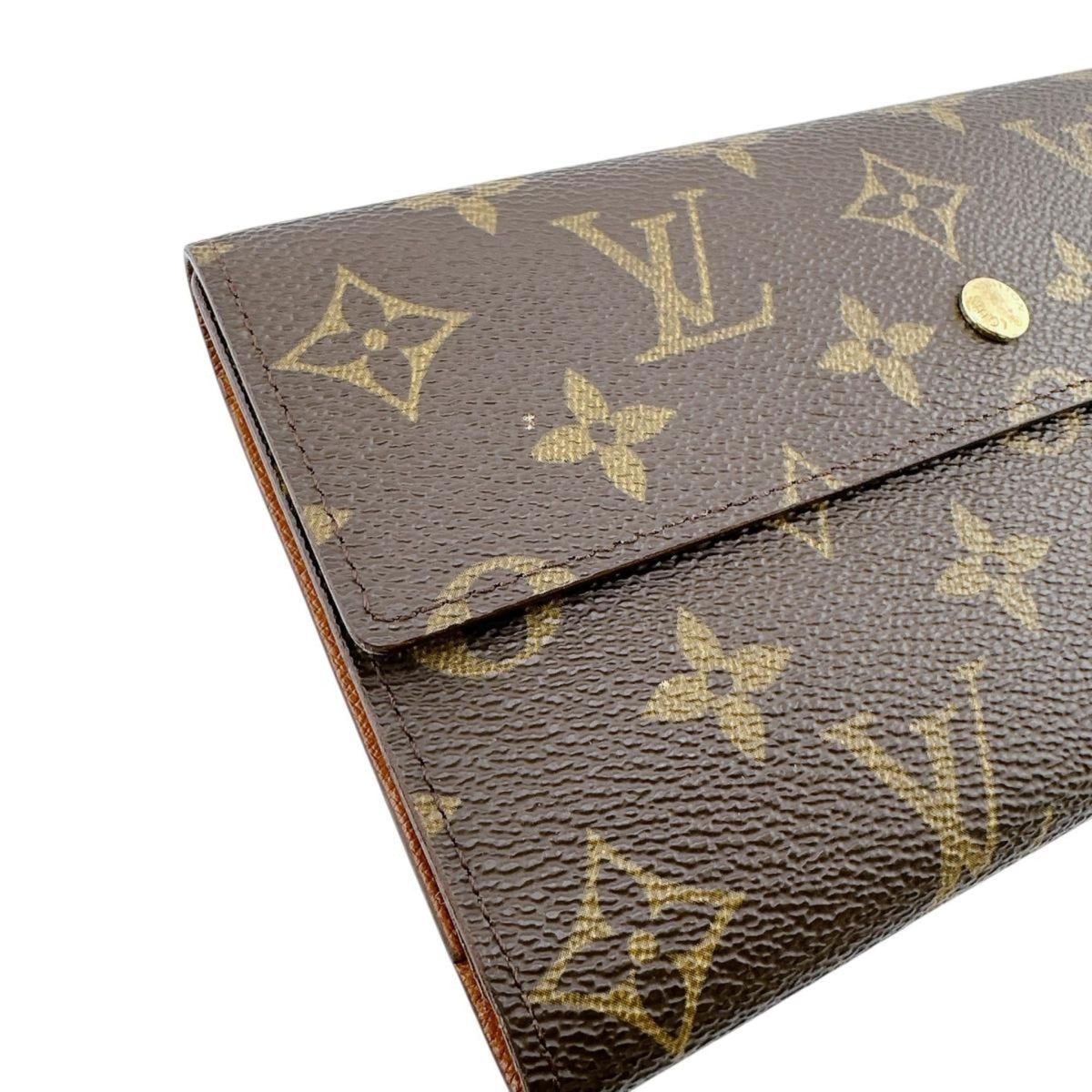 Louis Vuitton Brown Monogram Long Wallet (Tri-Fold) (Pre-Owned)