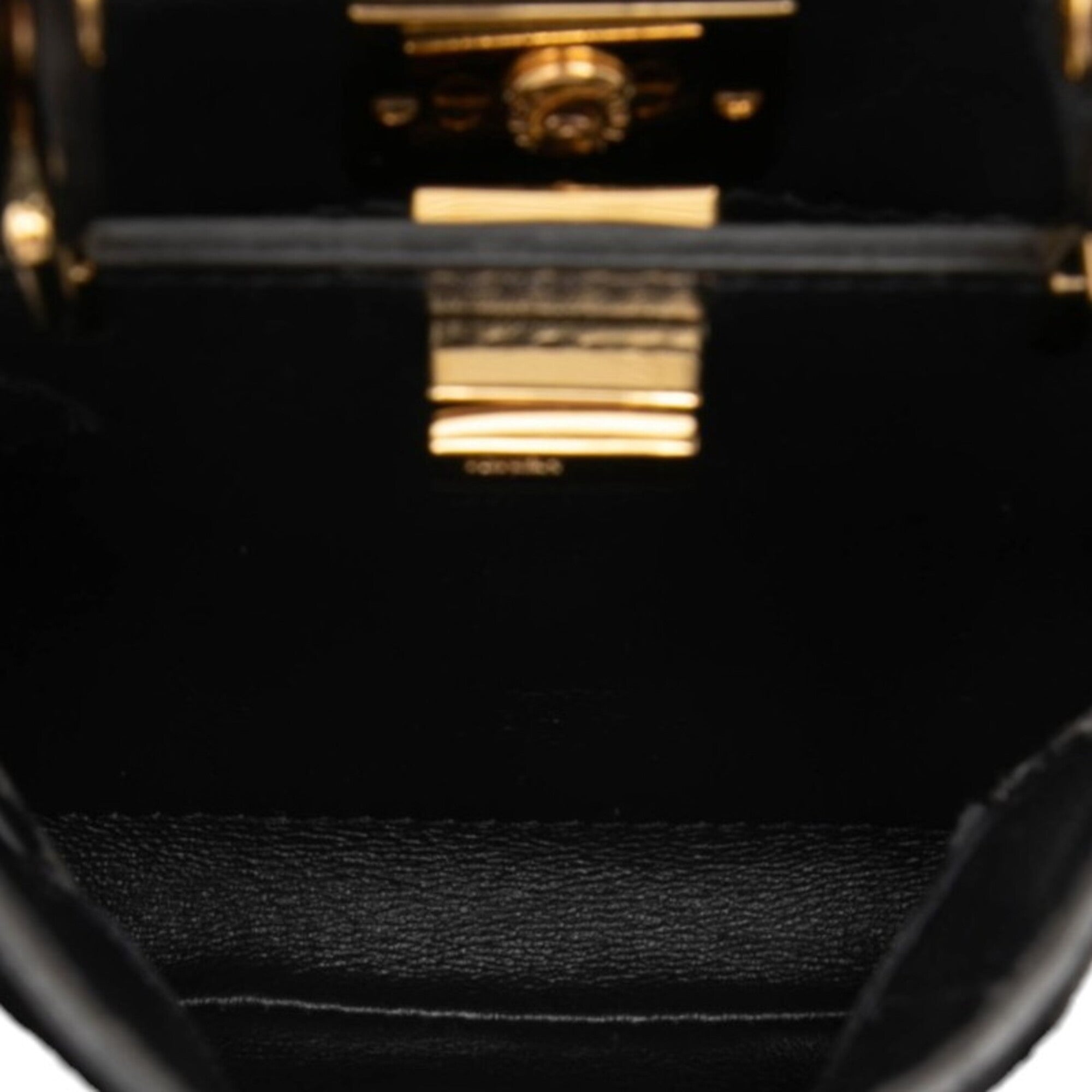 Fendi Navy Leather Canvas Handbag Shoulder Bag (Pre-Owned)
