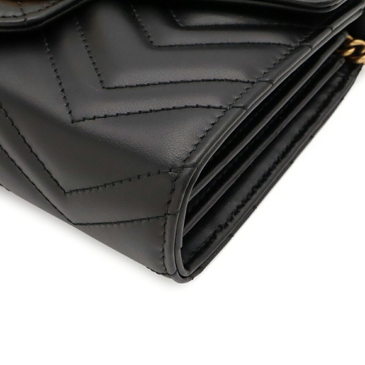 Gucci Black Quilting Leather Clutch Bag Shoulder Bag (Pre-Owned)