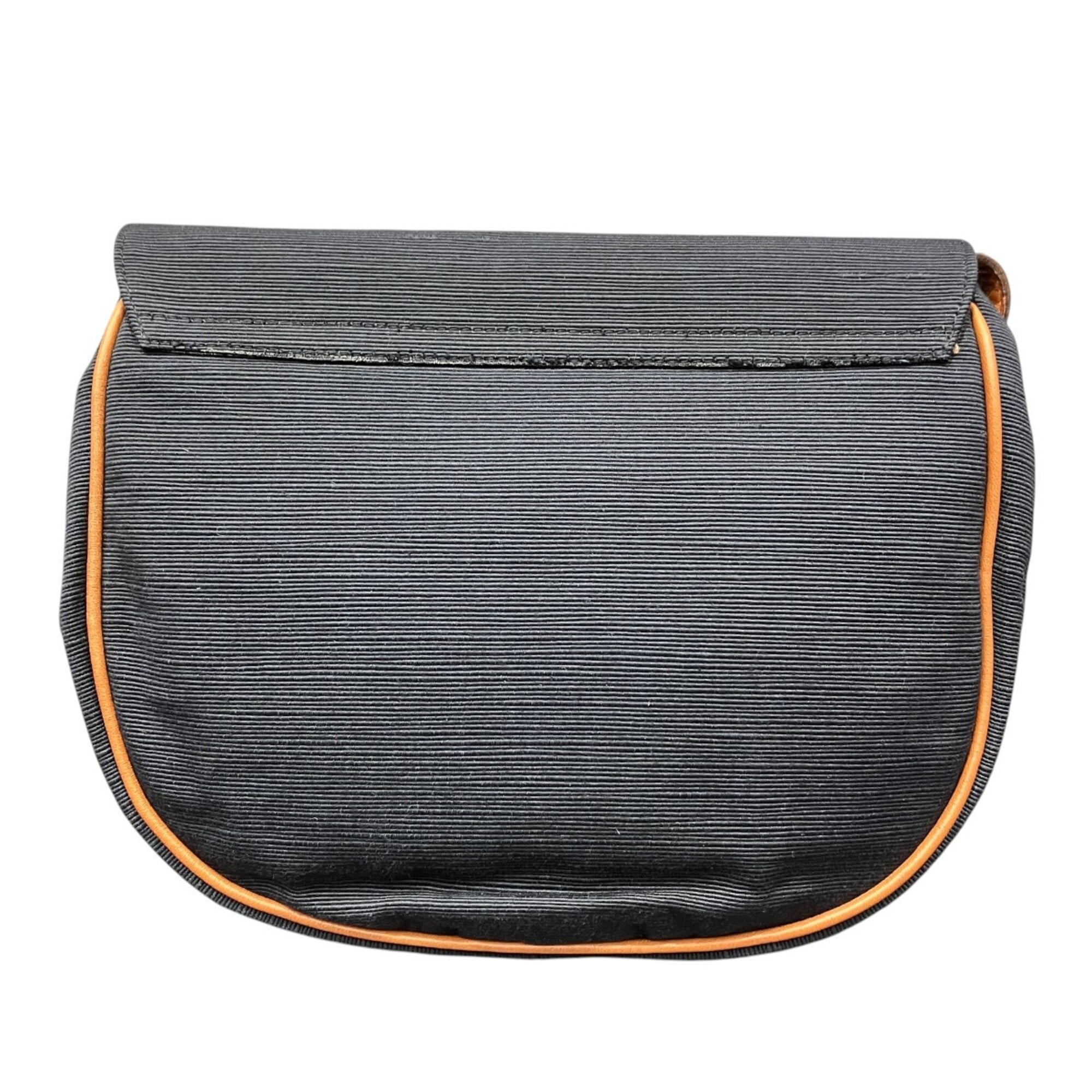 Salvatore Ferragamo Navy Canvas Shoulder Bag (Pre-Owned)