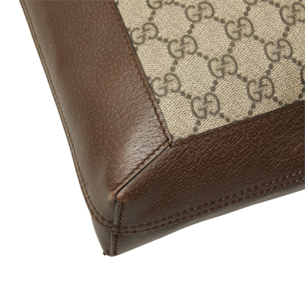 Gucci Beige Brown Pvc Leather Tote Bag (Pre-Owned)