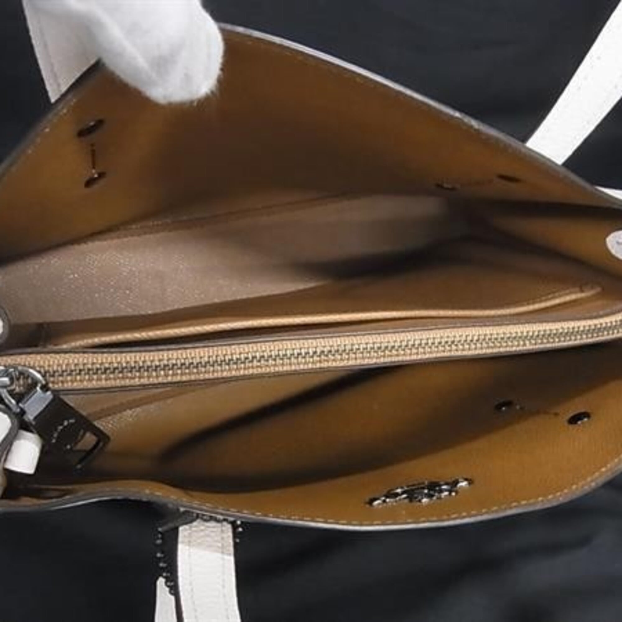 Coach Leather Handbag Shoulder Bag Tote Bag (Pre-Owned)