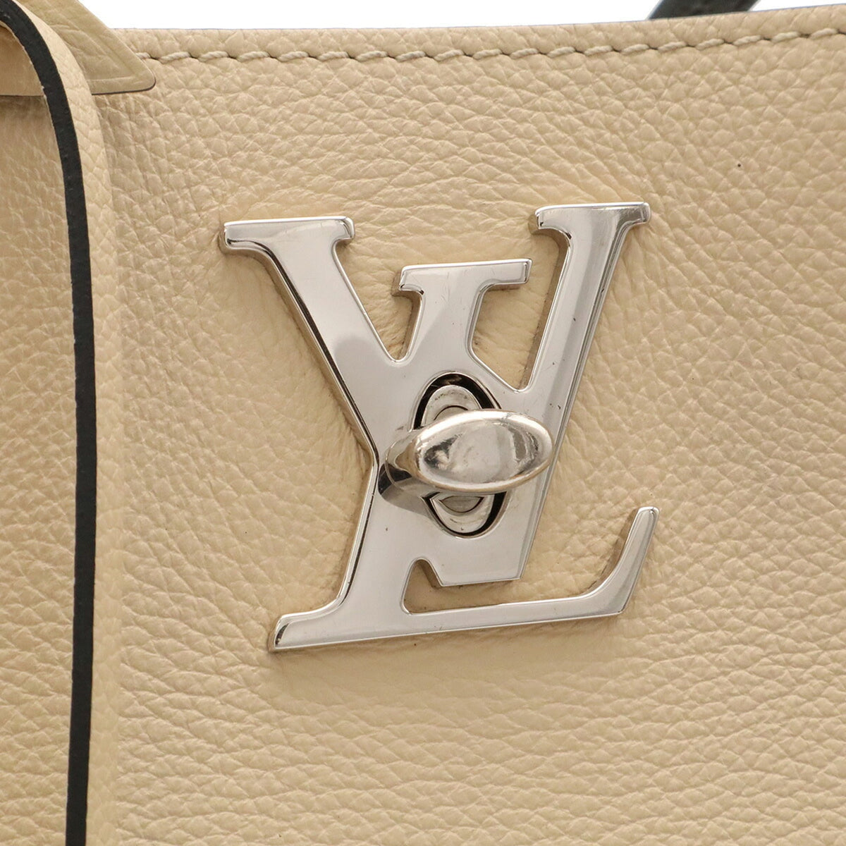 Louis Vuitton Beige Bicolor Black Noir Vanilla Leather Shoulder Bag Tote Bag (Pre-Owned)