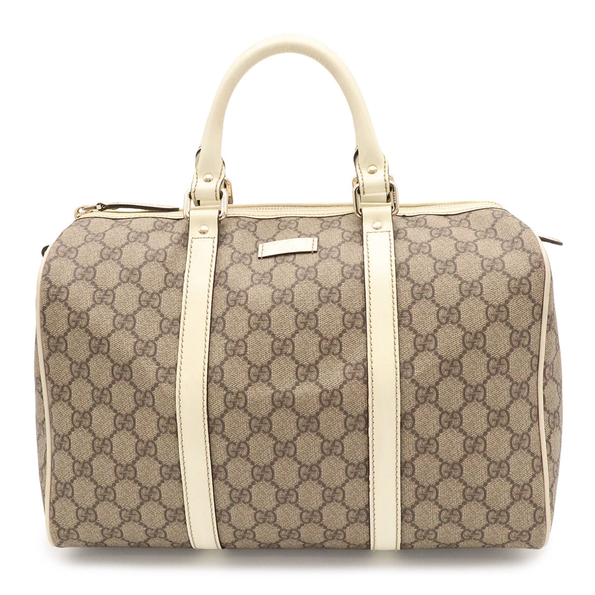 Gucci Cream Grayish Gg Supreme Handbag (Pre-Owned)