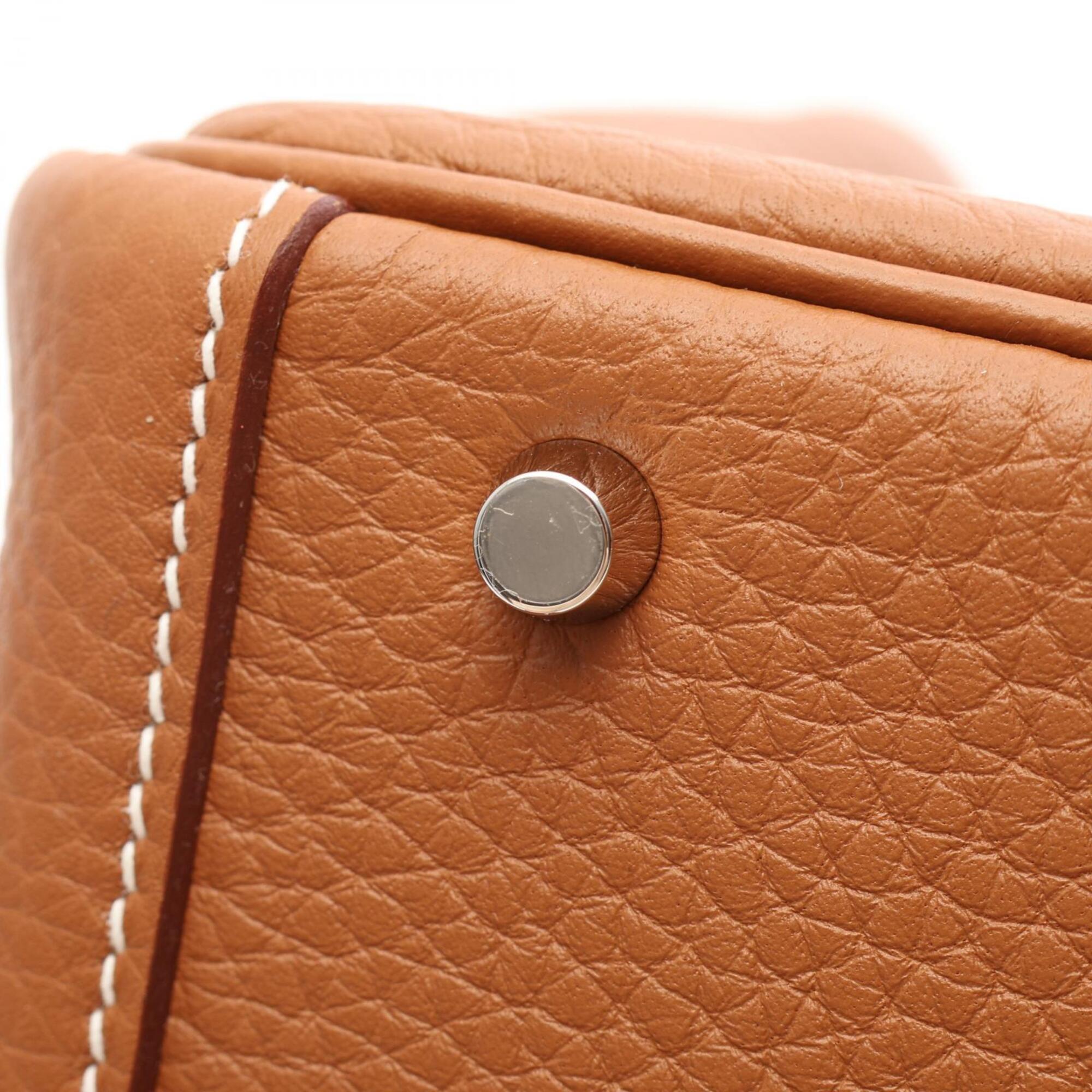 Hermes Brown Taurillon Clemence Leather Handbag Shoulder Bag (Pre-Owned)