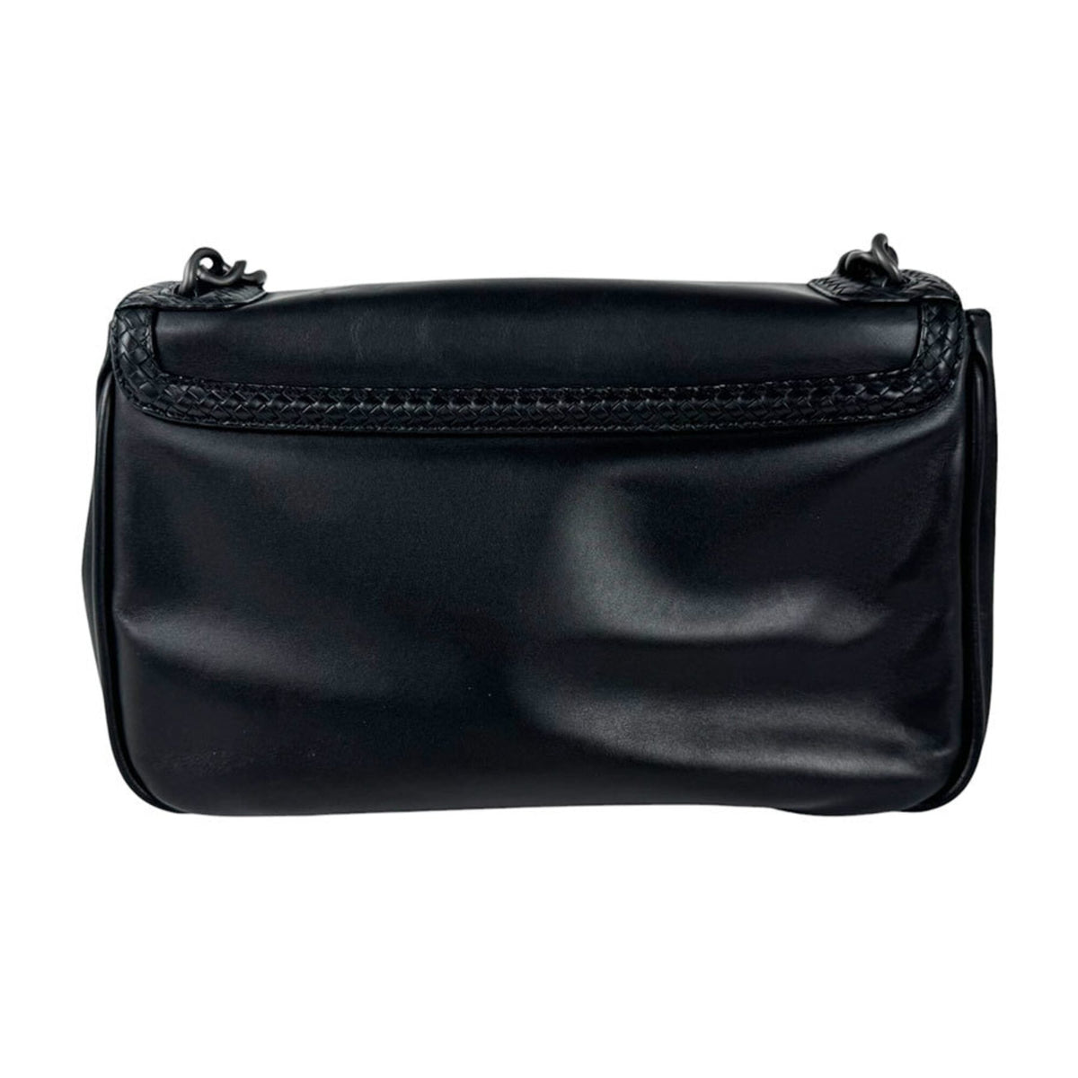 Bottega Veneta Black Leather Shoulder Bag (Pre-Owned)