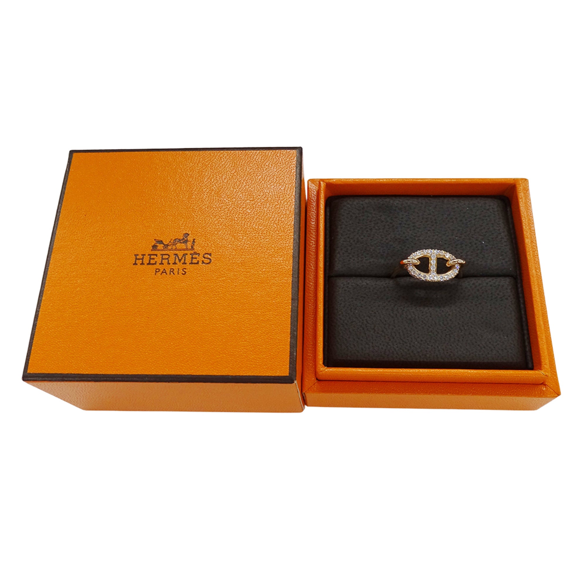 Hermes Pink Gold Pink Gold (18K) Band Ring (Pre-Owned)
