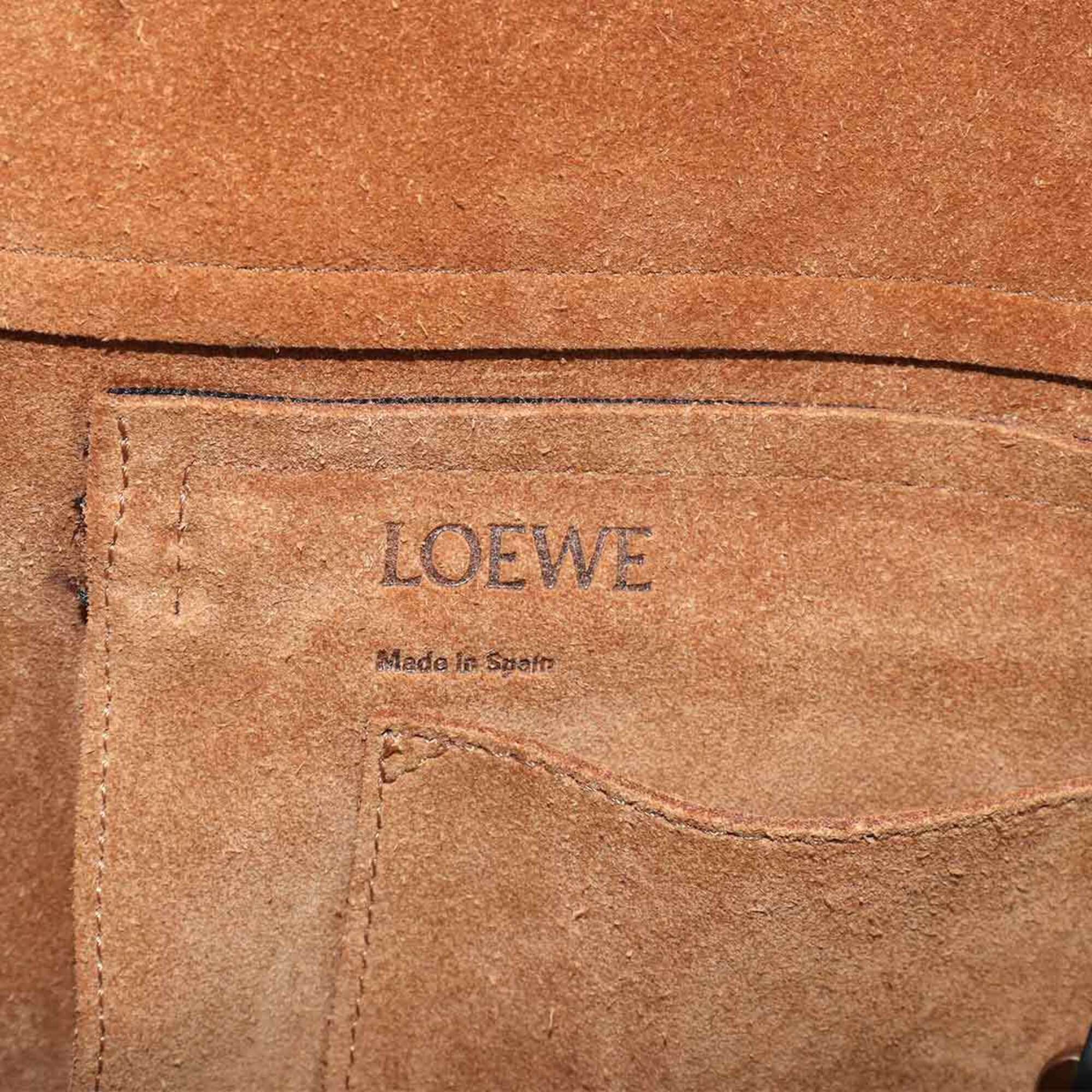 Loewe Black Leather Handbag Messenger Bag Shoulder Bag (Pre-Owned)