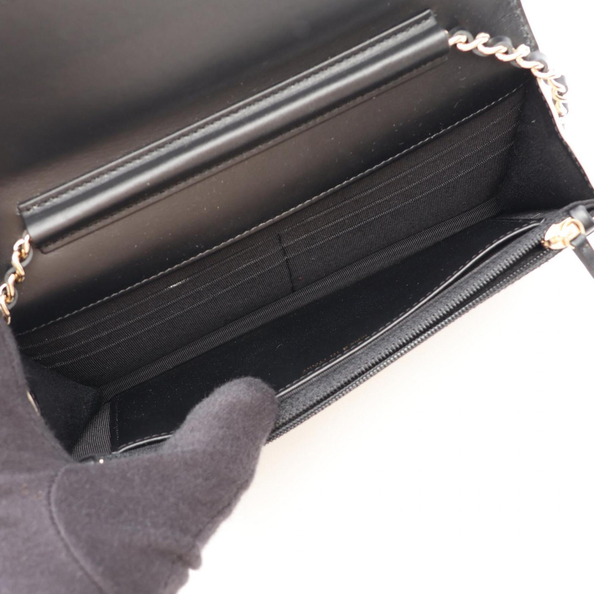 Chanel Black Leather Grained Calfskin Handbag Shoulder Bag (Pre-Owned)