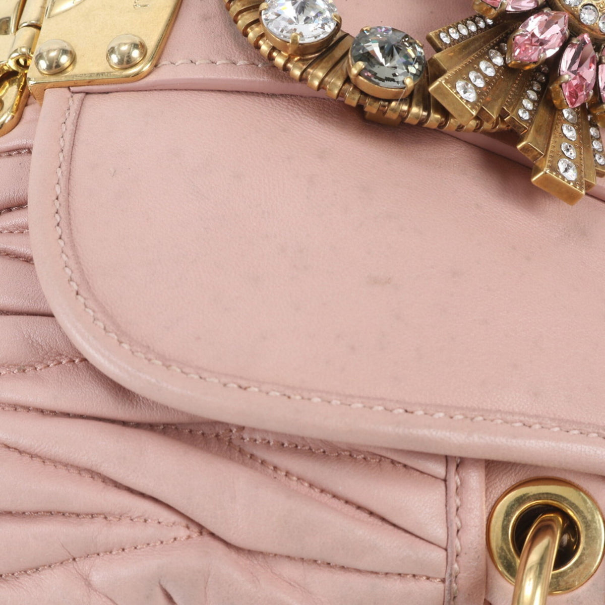 Miu Miu Pink Leather Handbag Shoulder Bag Tote Bag (Pre-Owned)