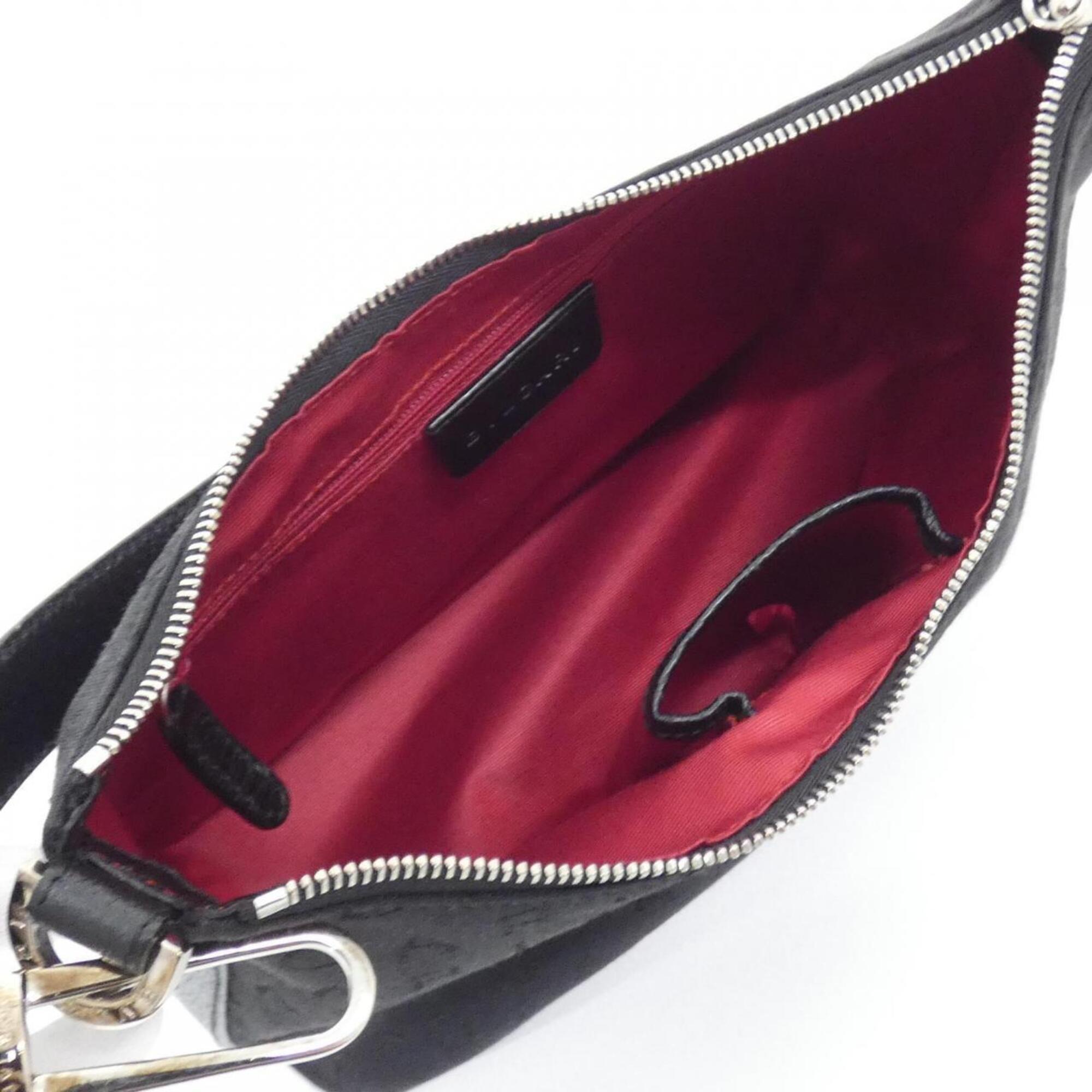 Bvlgari Black Canvas Leather Shoulder Bag (Pre-Owned)