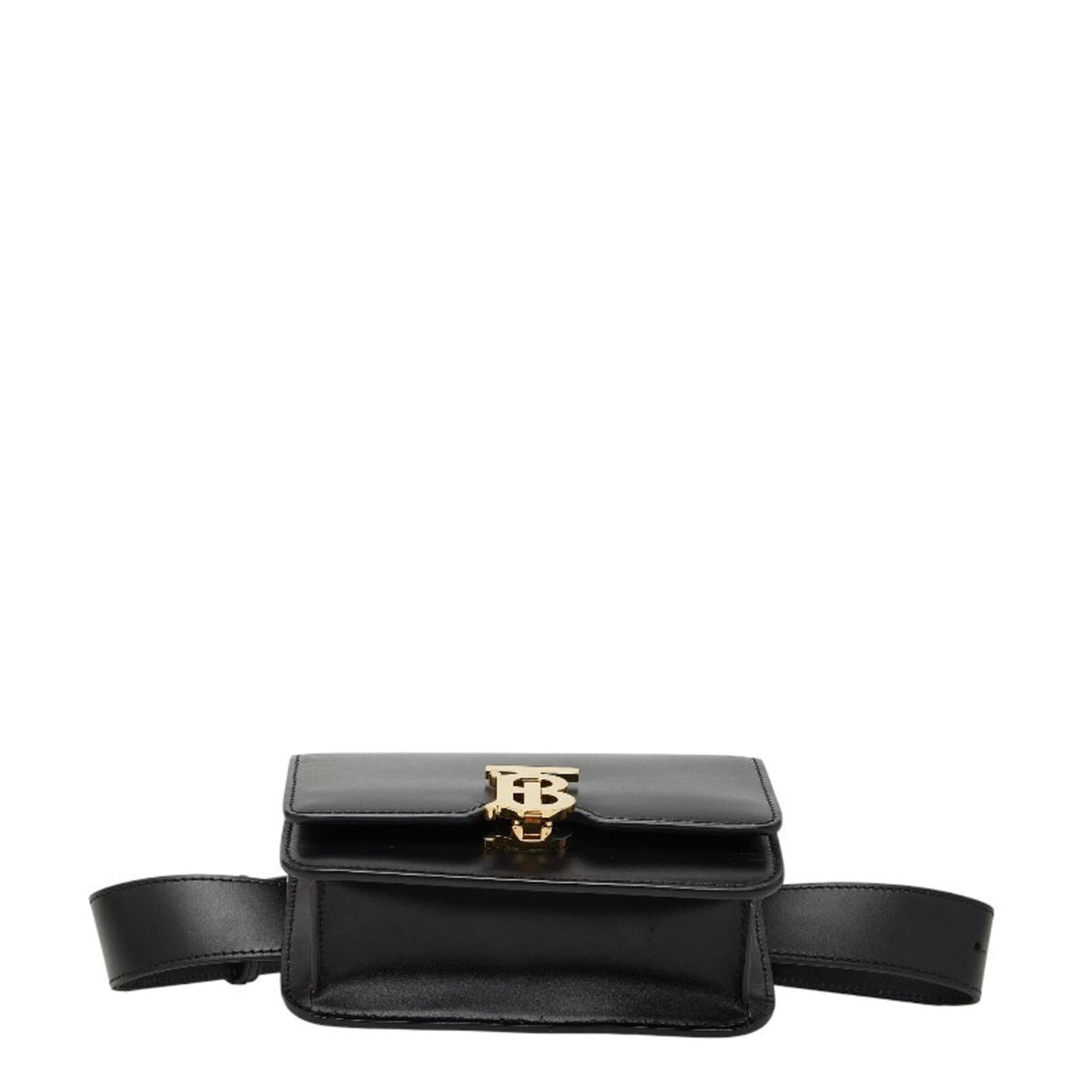 Burberry Black Leather Fanny Pack Sling Bag (Pre-Owned)